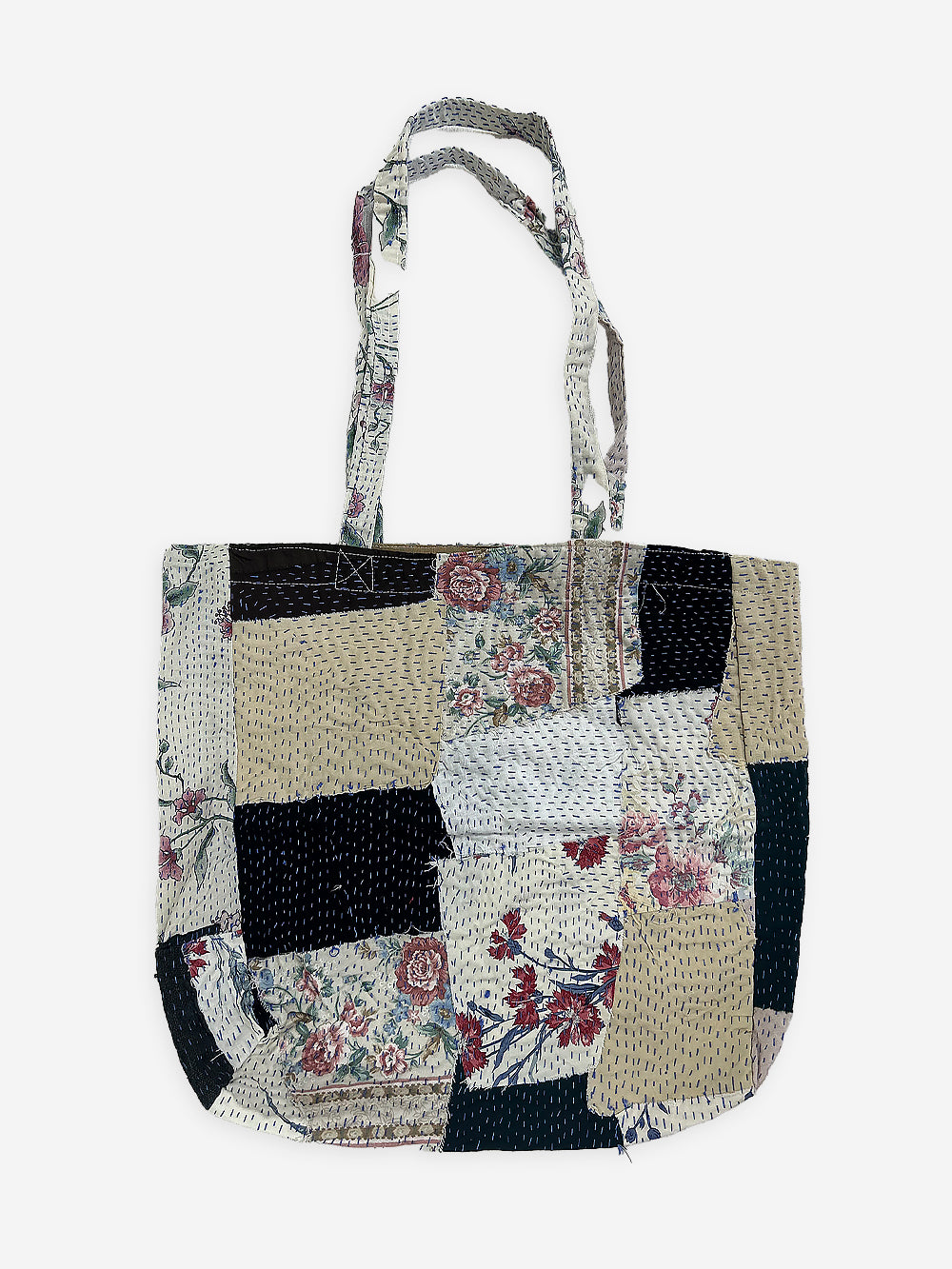 Vintage Cotton Patchwork Tote Bag