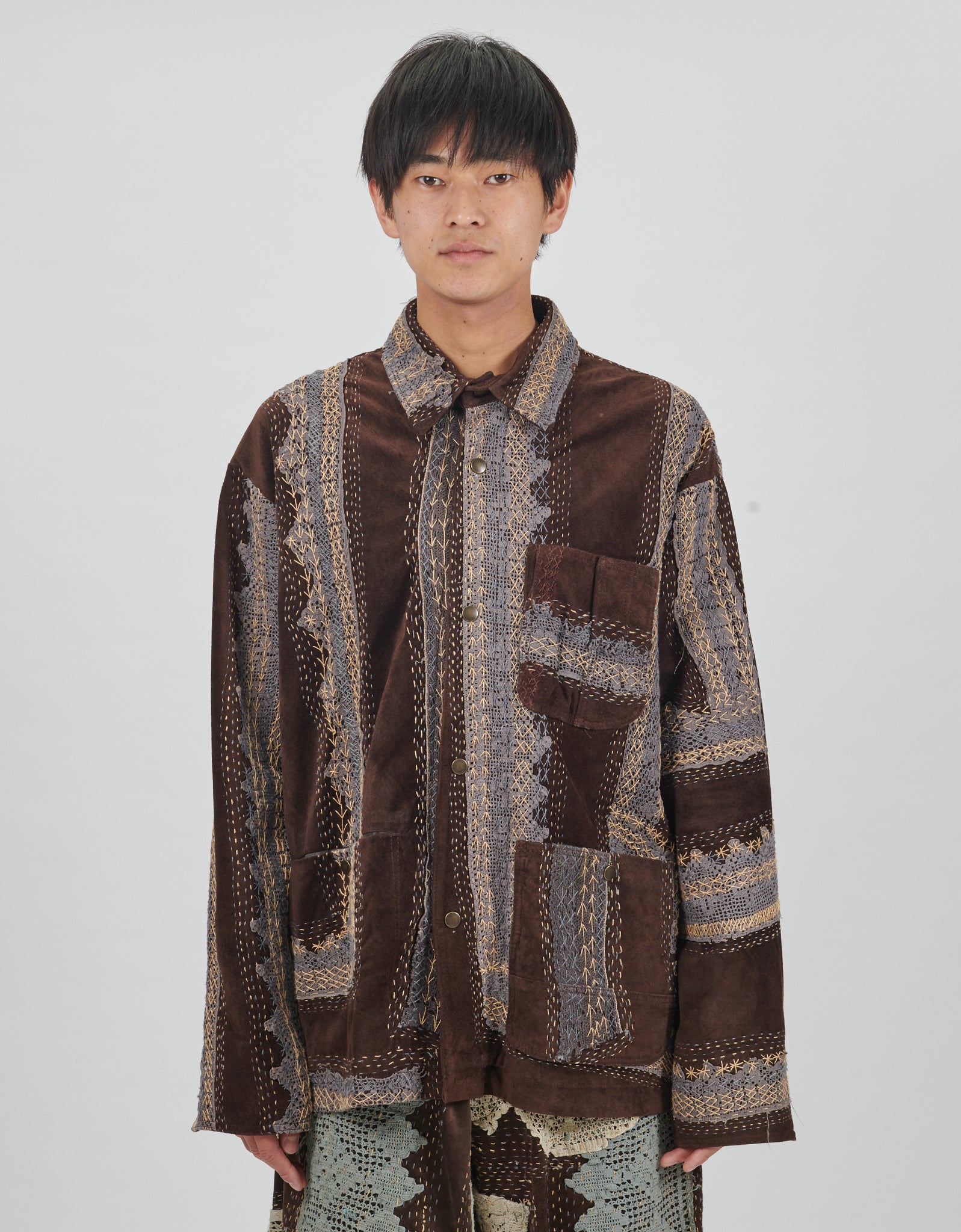 Antique Lace & Suede Rain Jacket