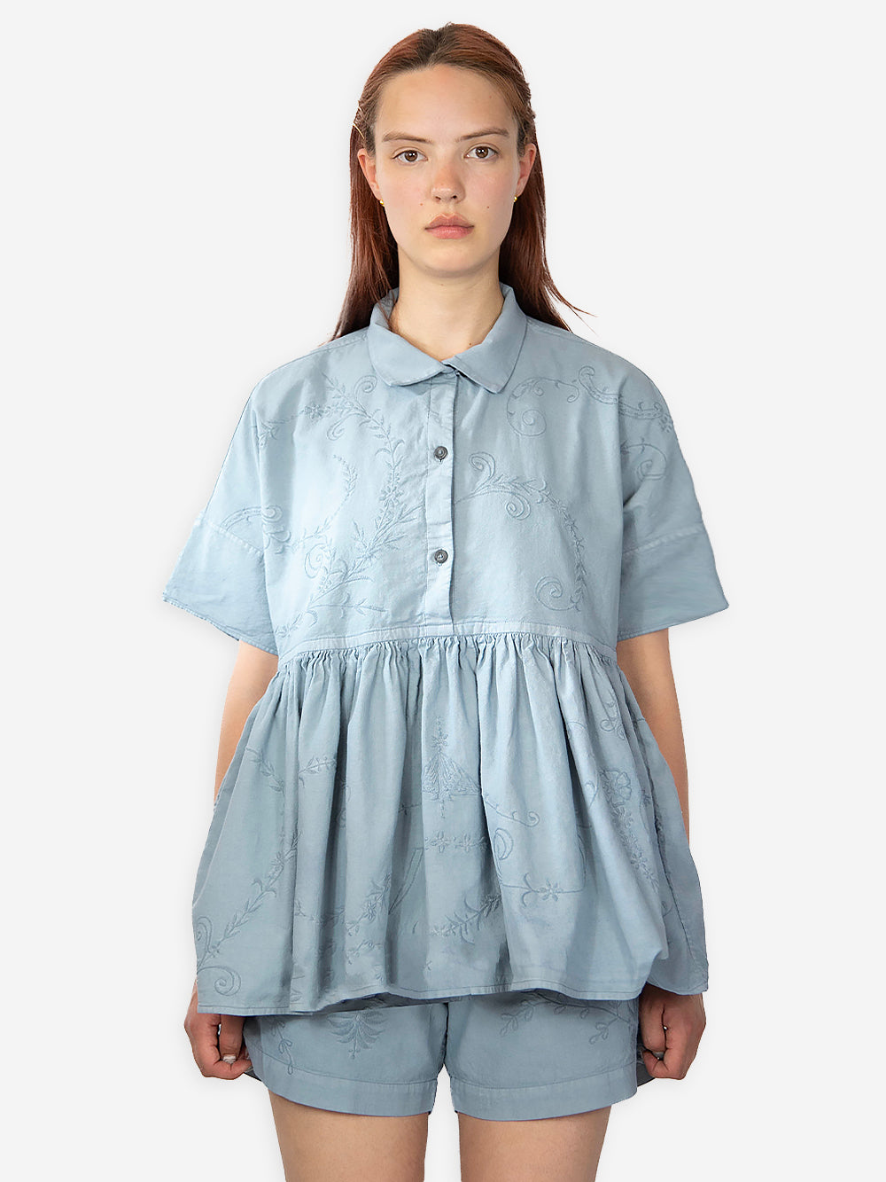 Vintage Embroidered Poplin April Top