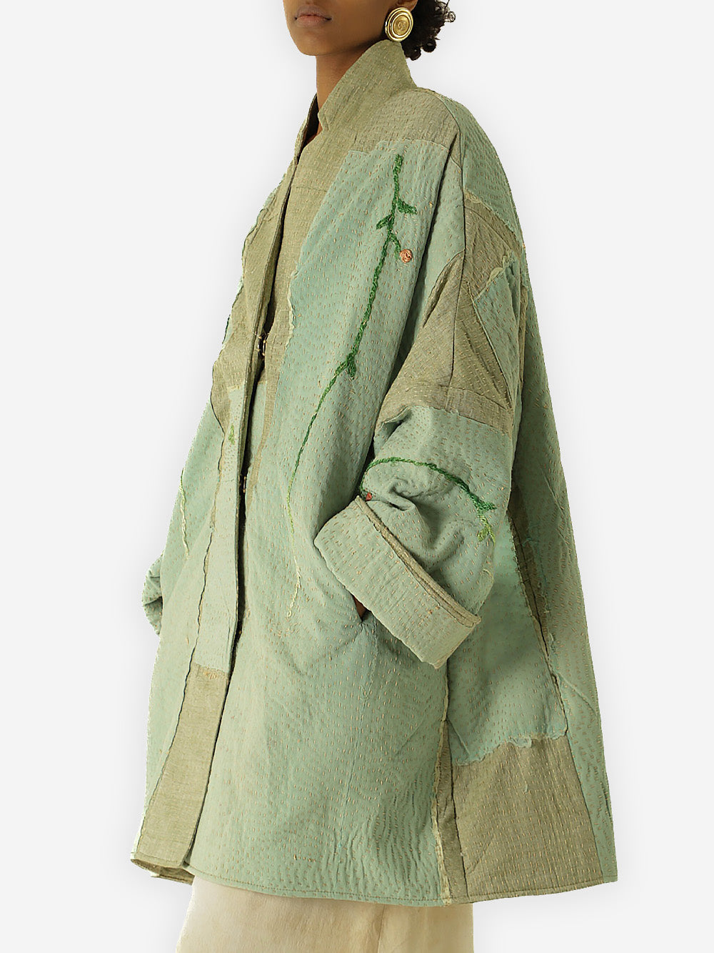 1920s Embroidered Silk Basma Coat