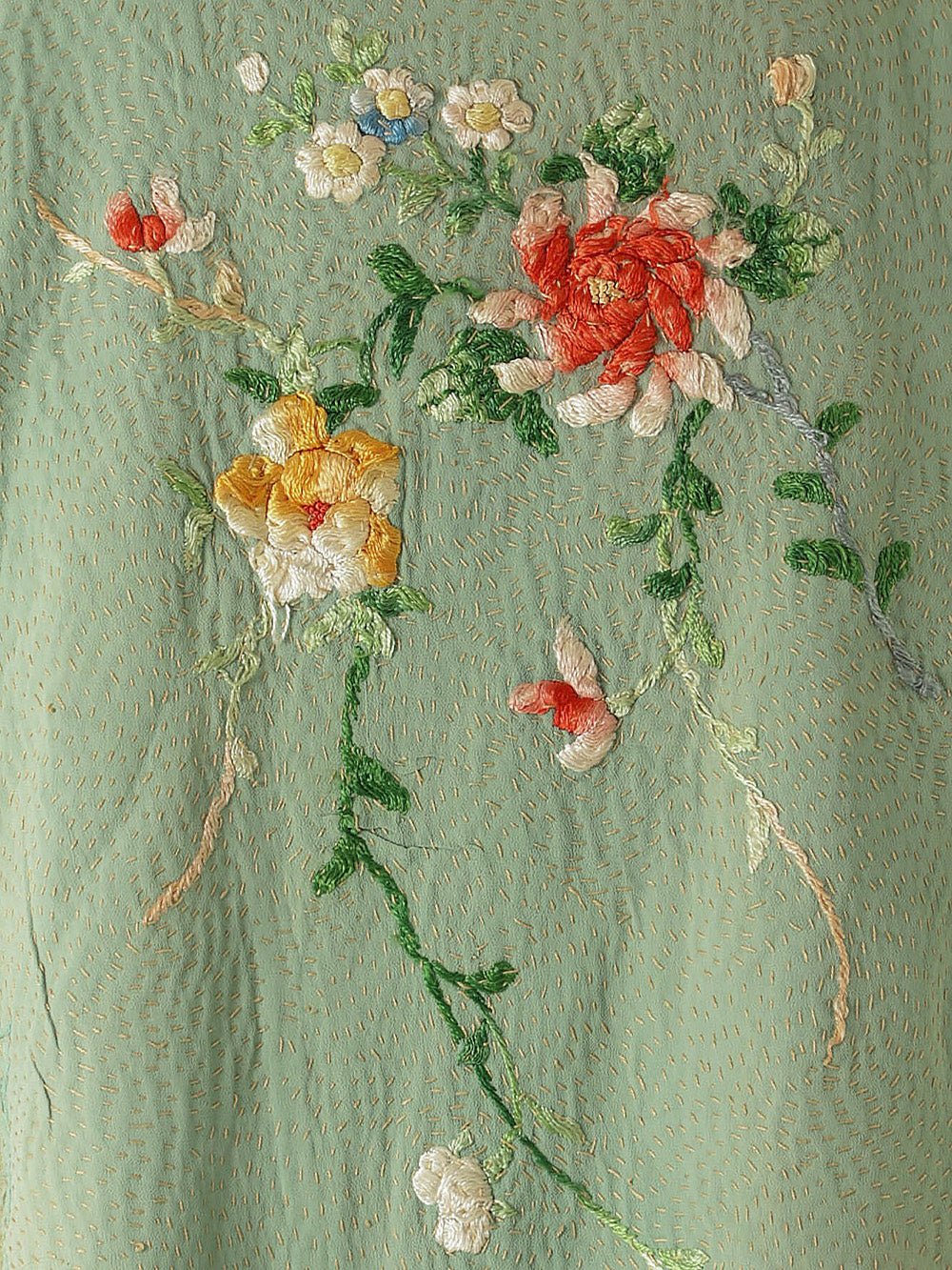 1920s Embroidered Silk Basma Coat