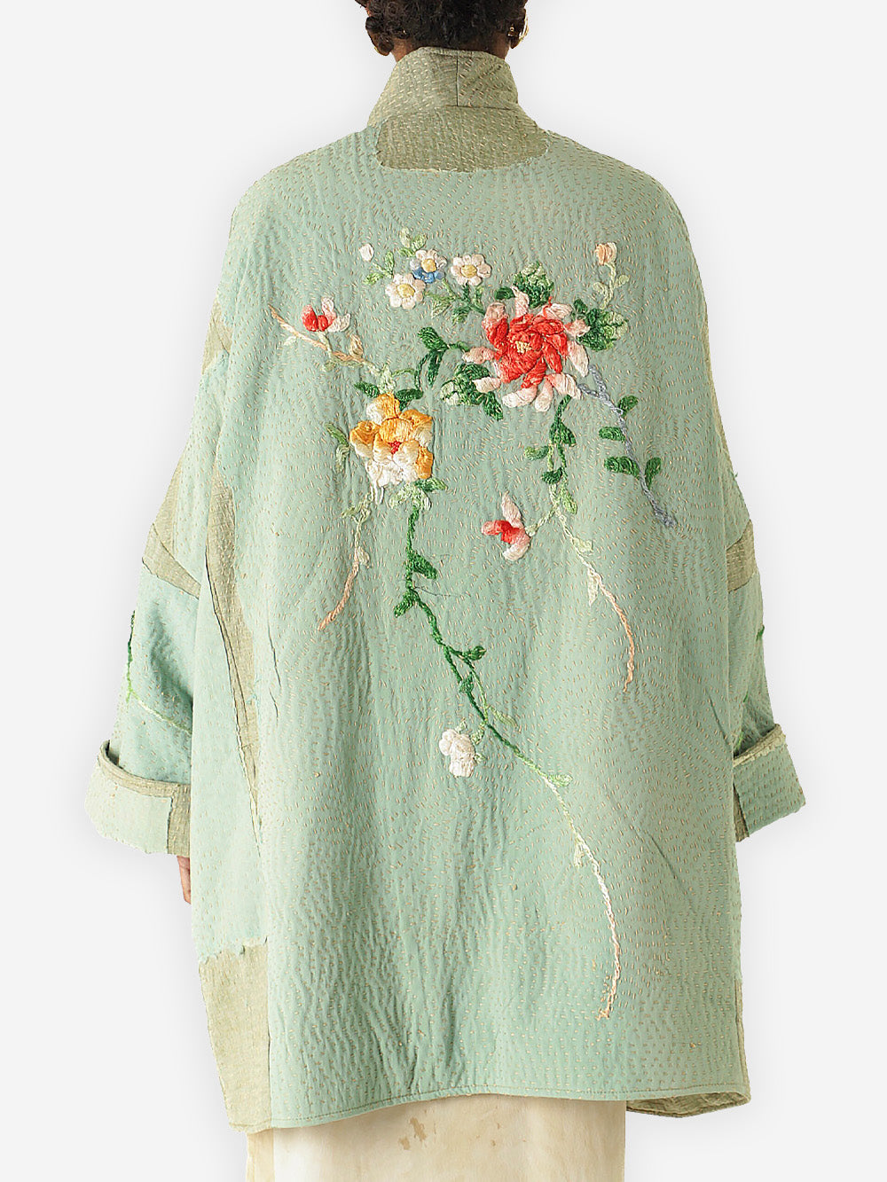 1920s Embroidered Silk Basma Coat