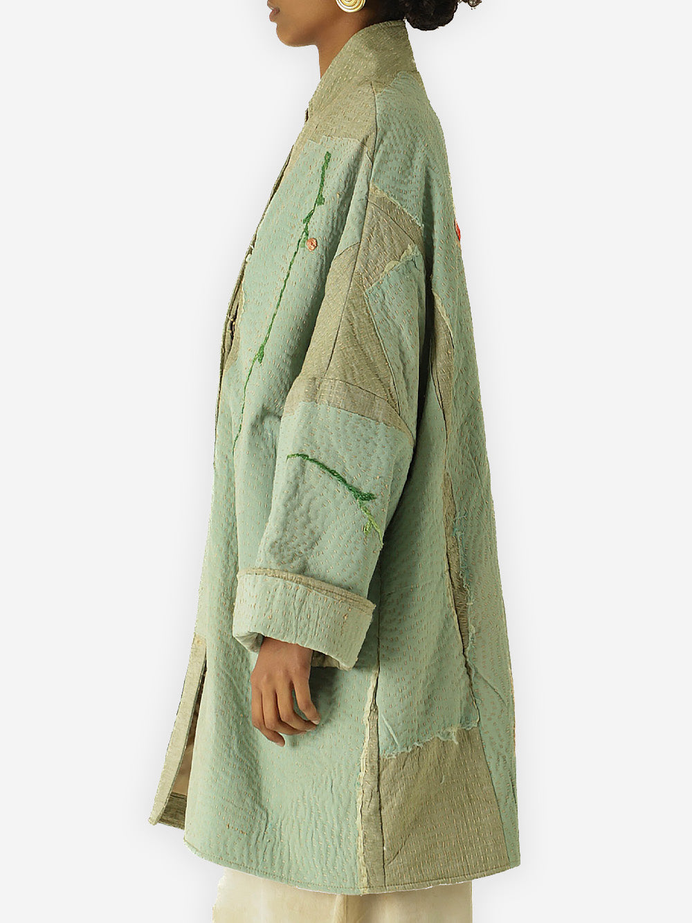 1920s Embroidered Silk Basma Coat