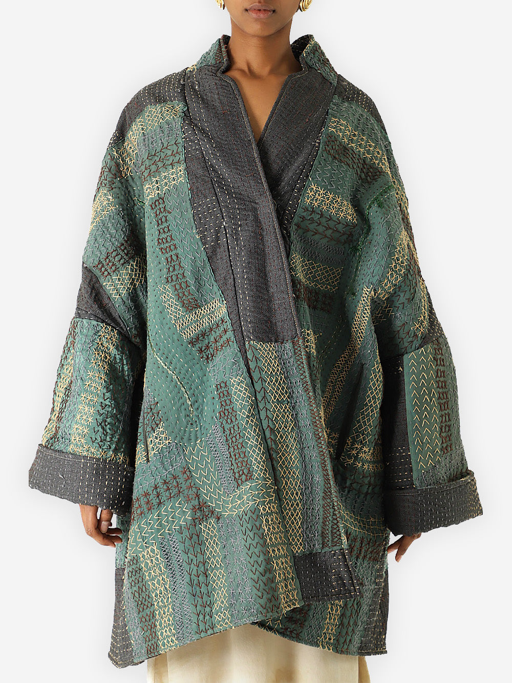 19th Century Embroidered Silk Basma Coat