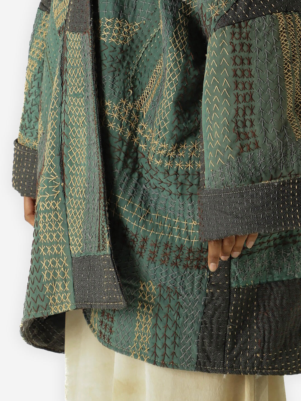 19th Century Embroidered Silk Basma Coat