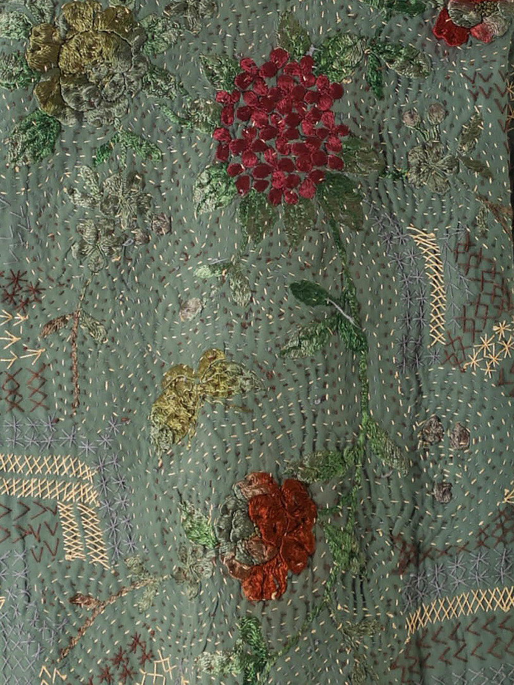 19th Century Embroidered Silk Basma Coat