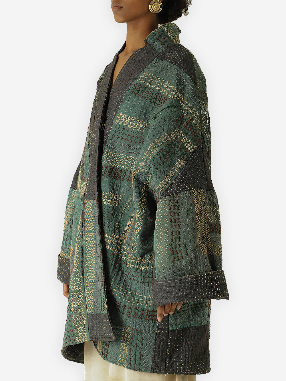 19th Century Embroidered Silk Basma Coat