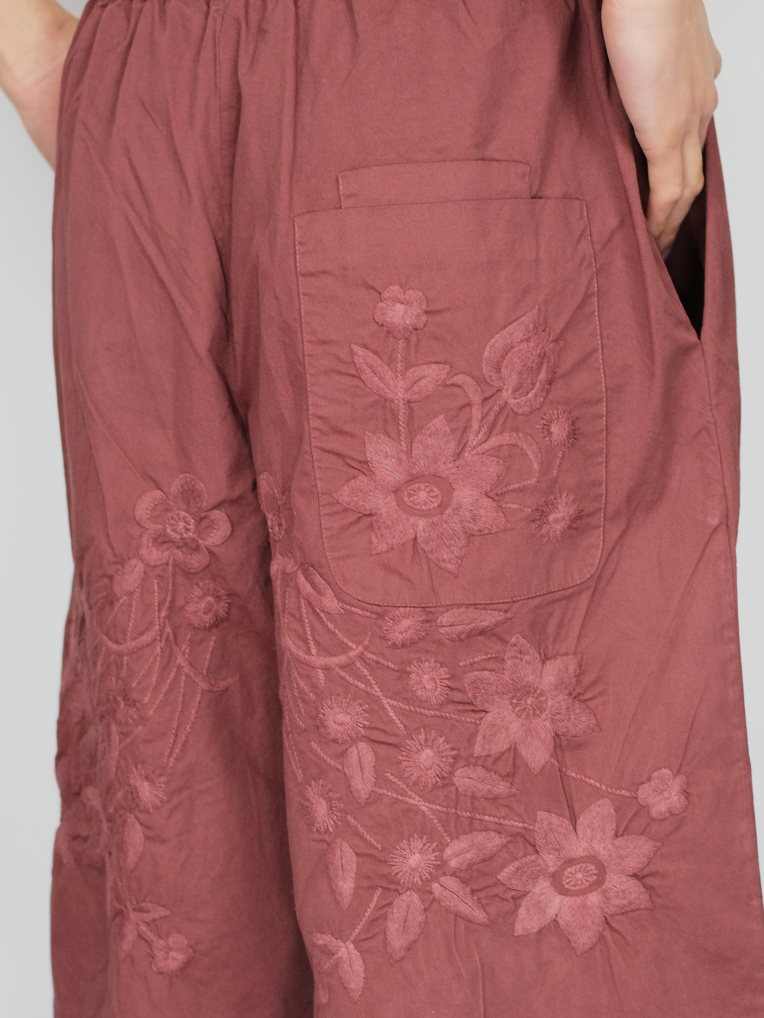 Vintage Embroidered Cotton Bermuda Shorts