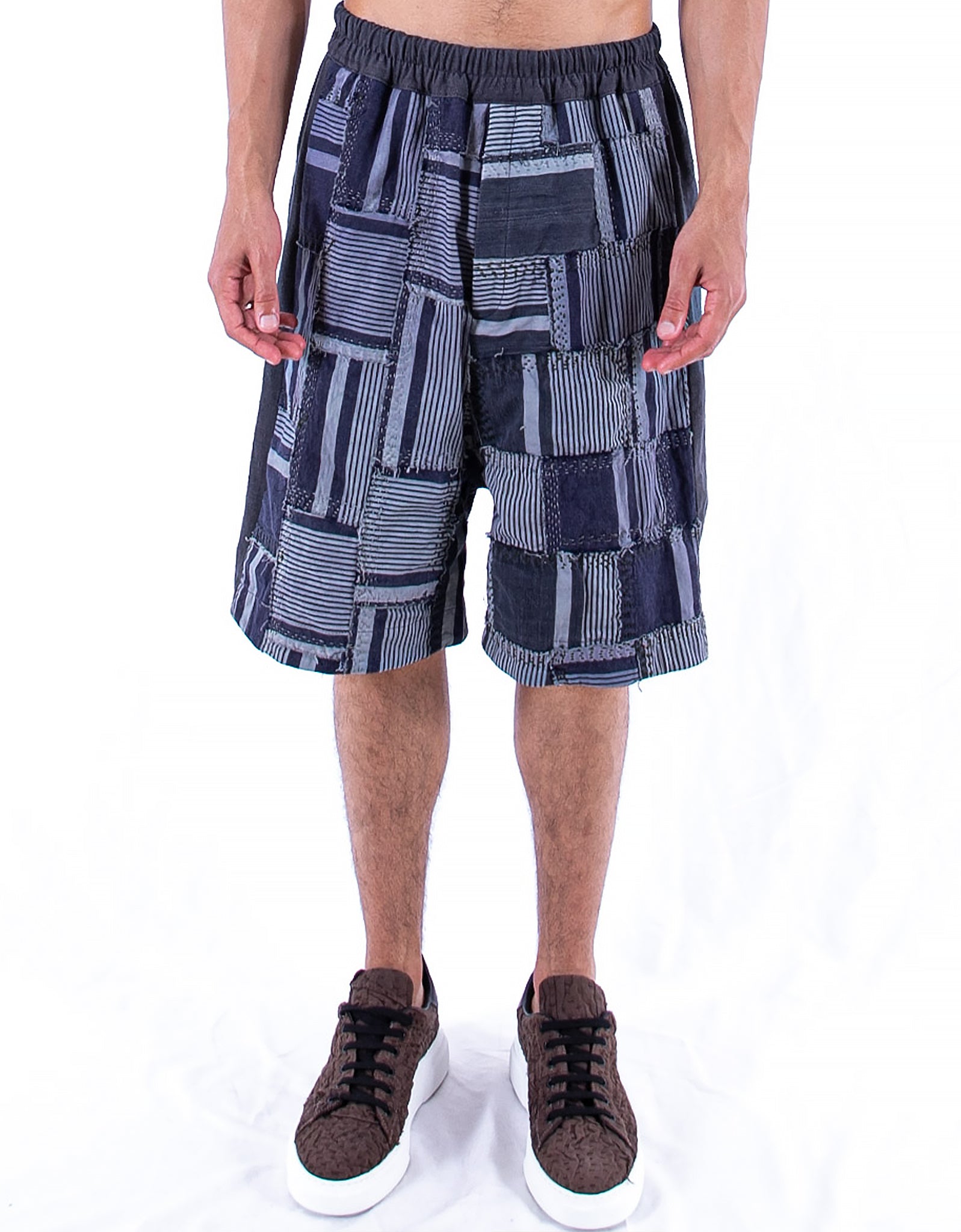 19th Century French Ticking Blaze Shorts