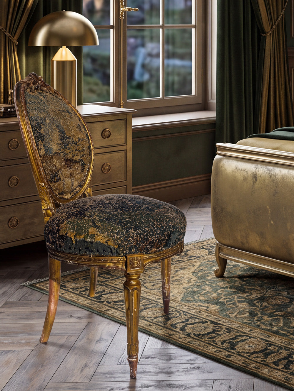 19th Century French Salon Giltwood Chair | 621