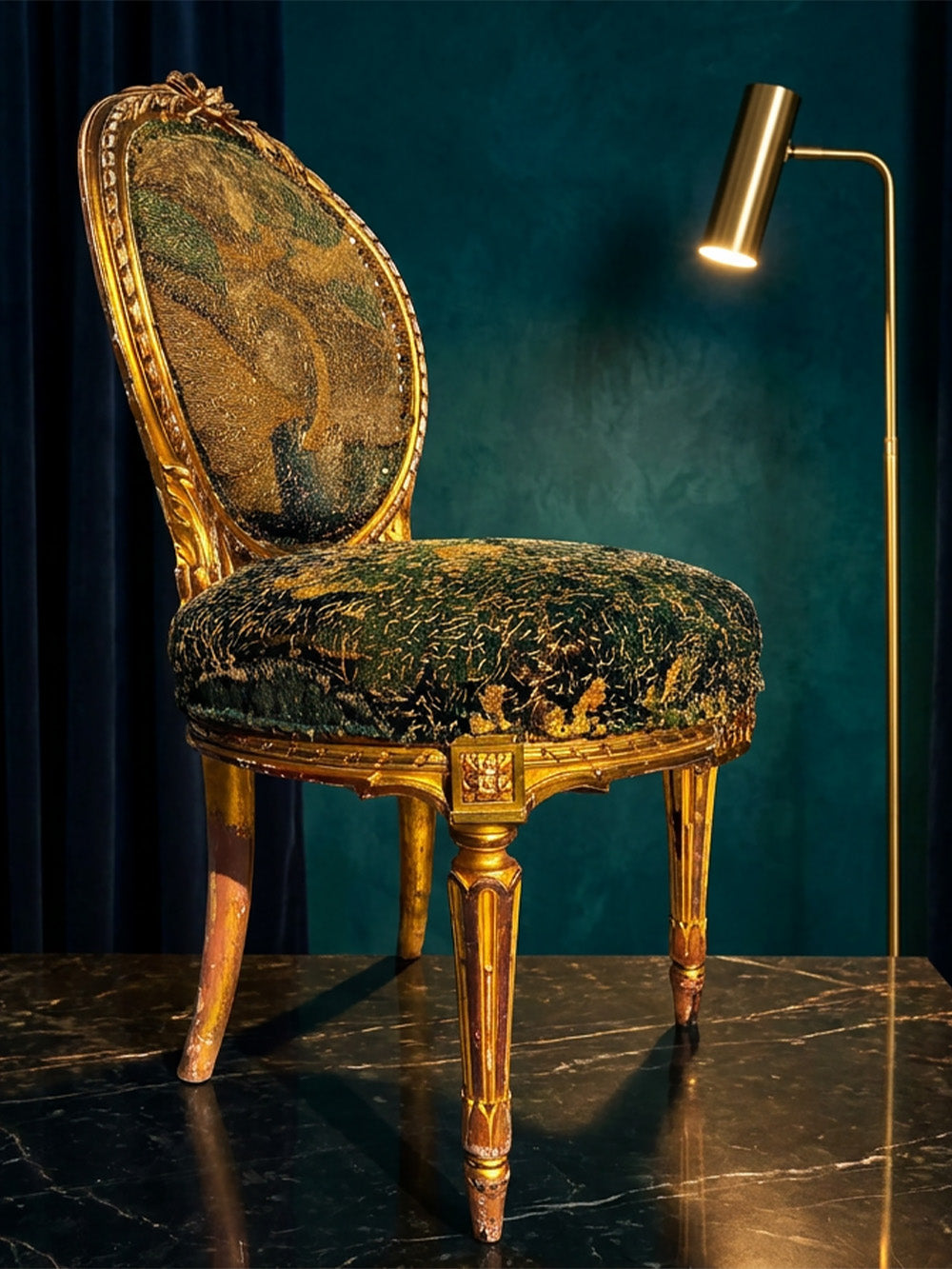 19th Century French Salon Giltwood Chair | 622