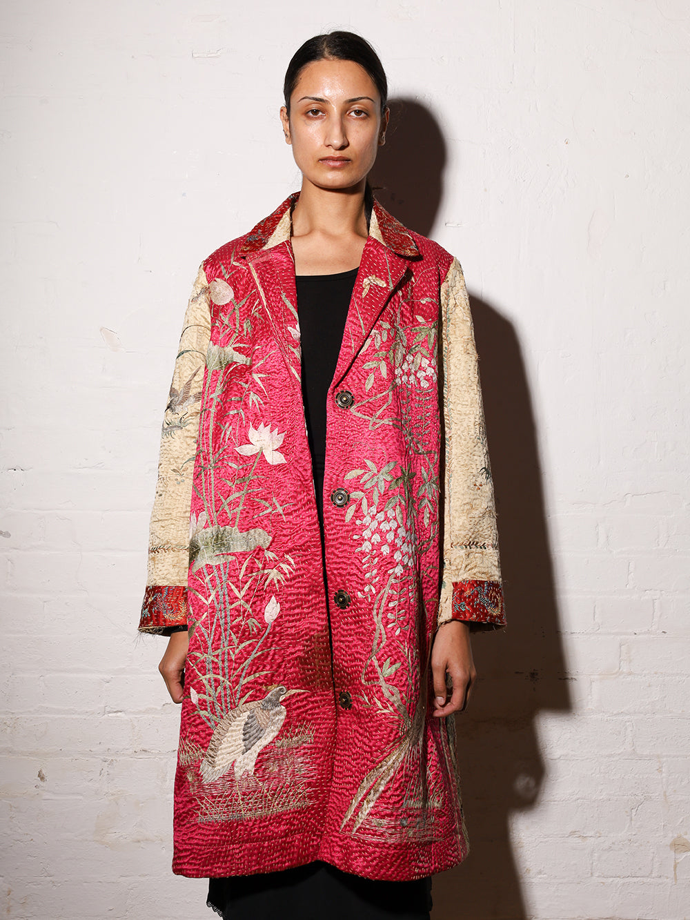 19th Century Chinese Silk Scarlet Coat