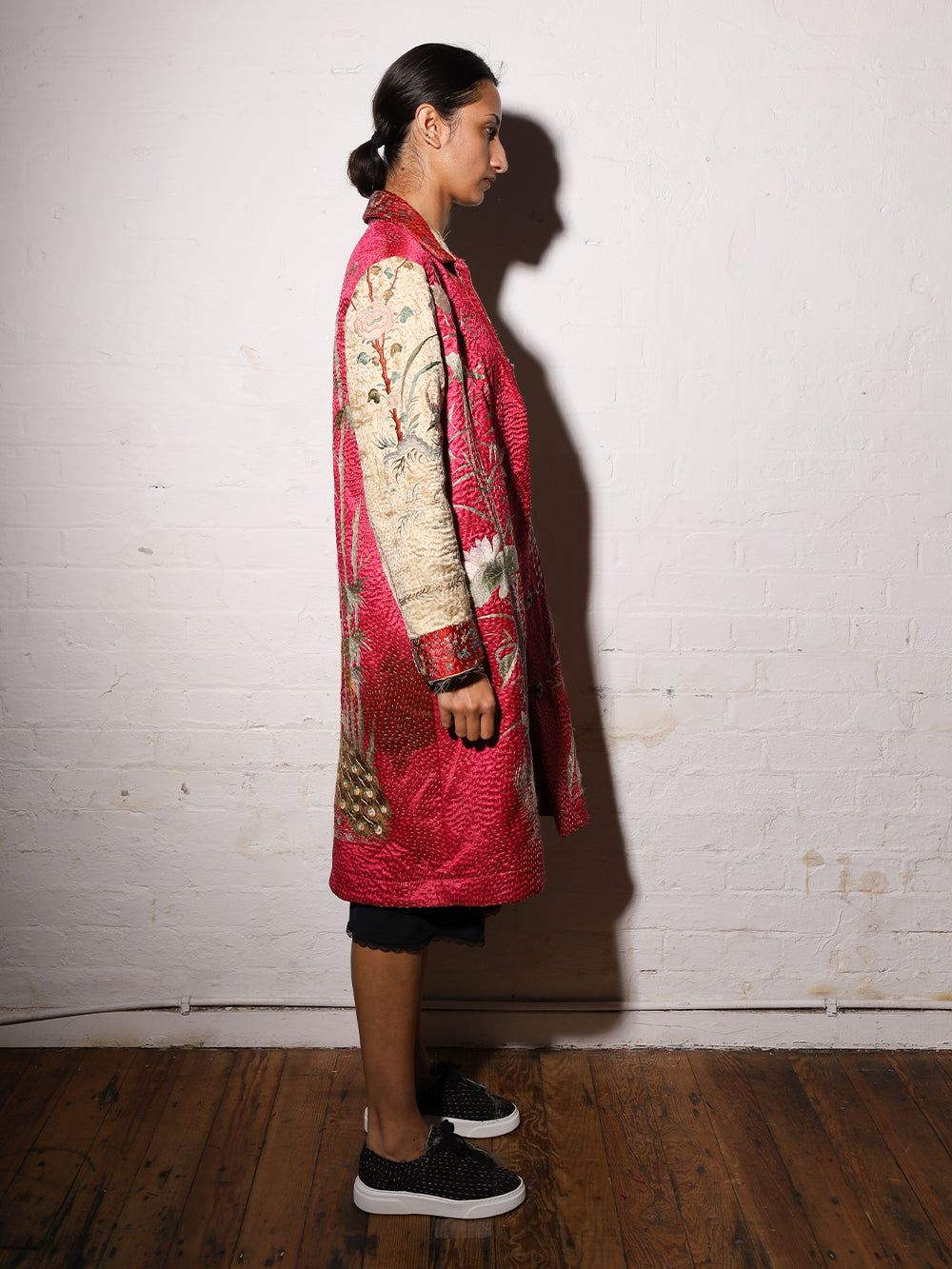 19th Century Chinese Silk Scarlet Coat