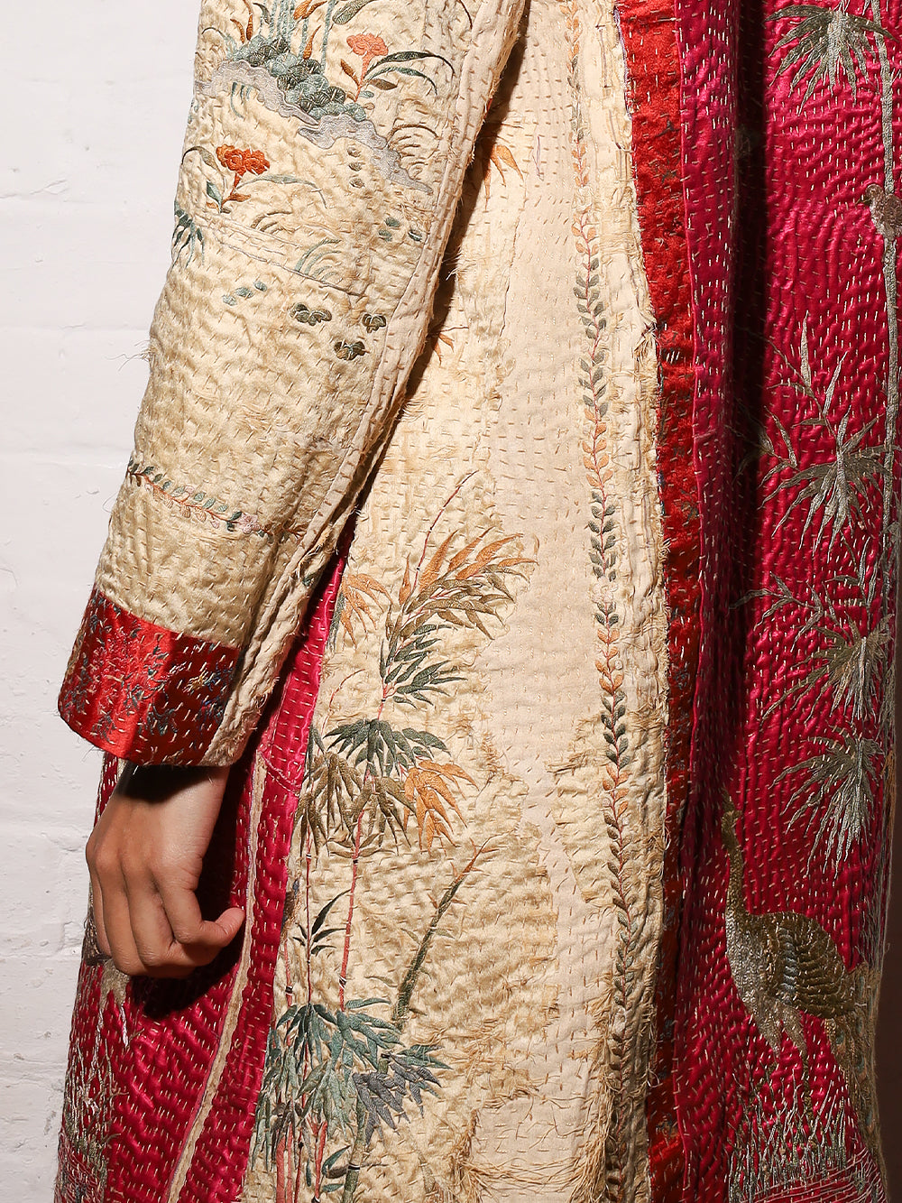 19th Century Chinese Silk Scarlet Coat