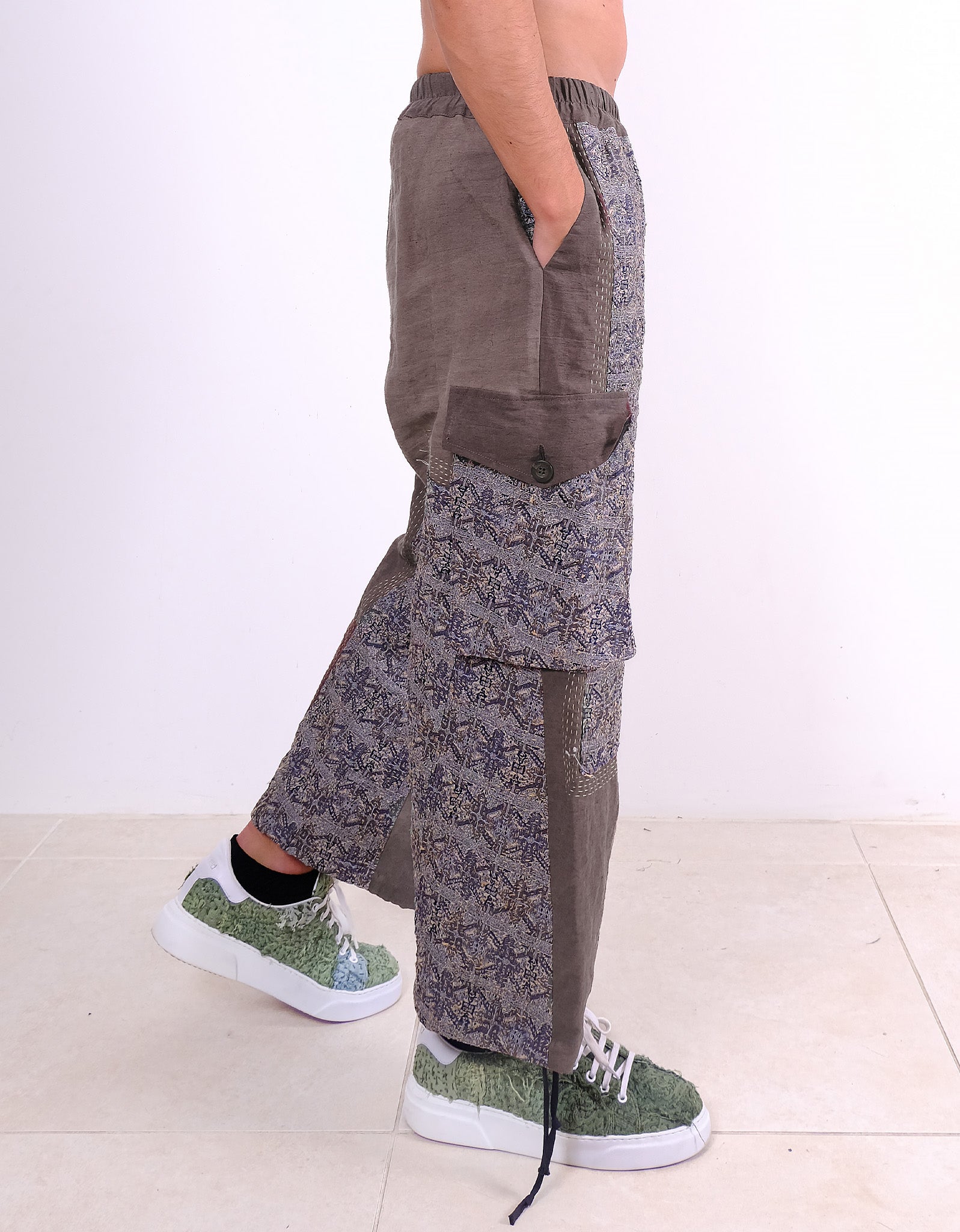 Vintage Kimono Combat Trousers