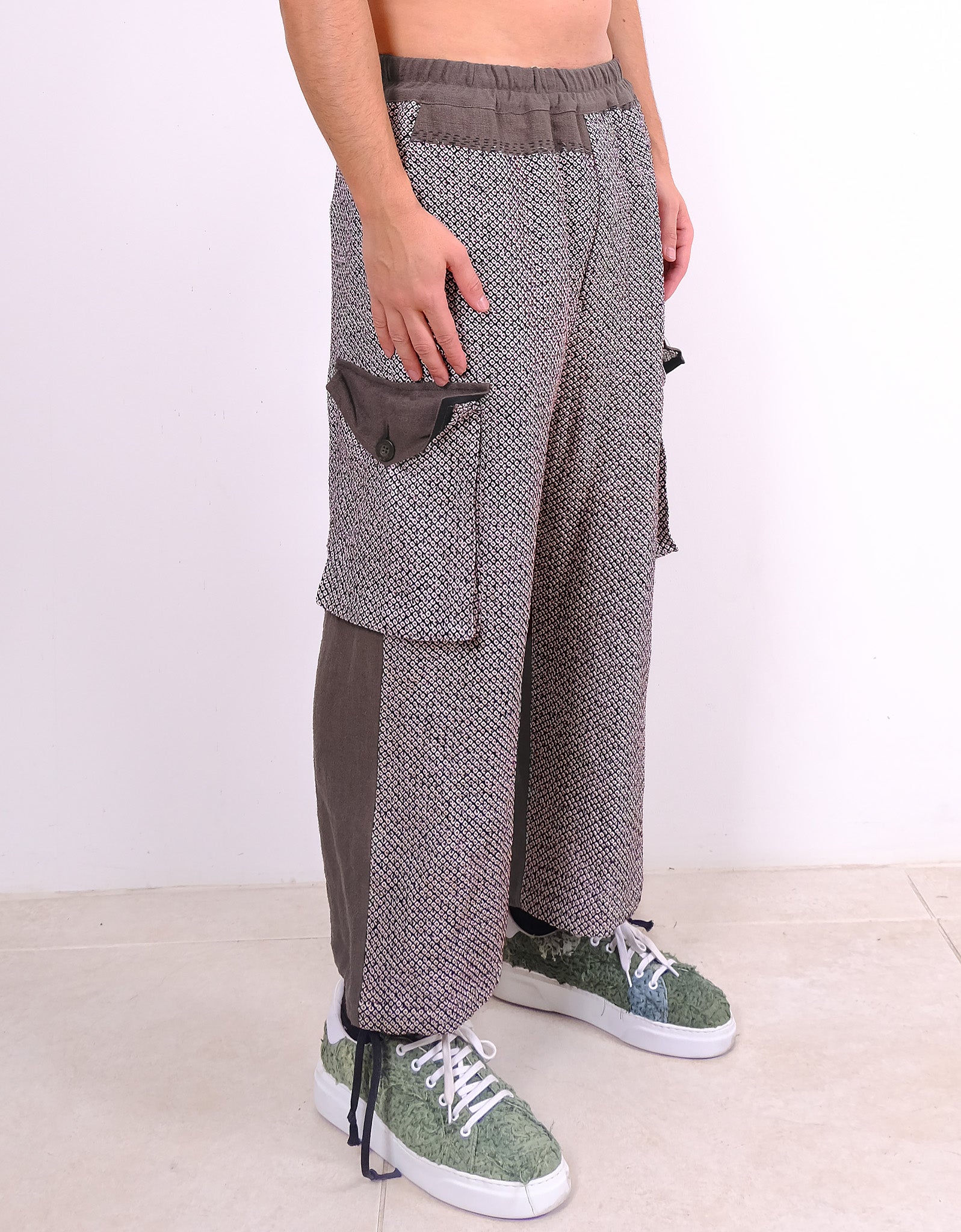 Vintage Linen Combat Trousers