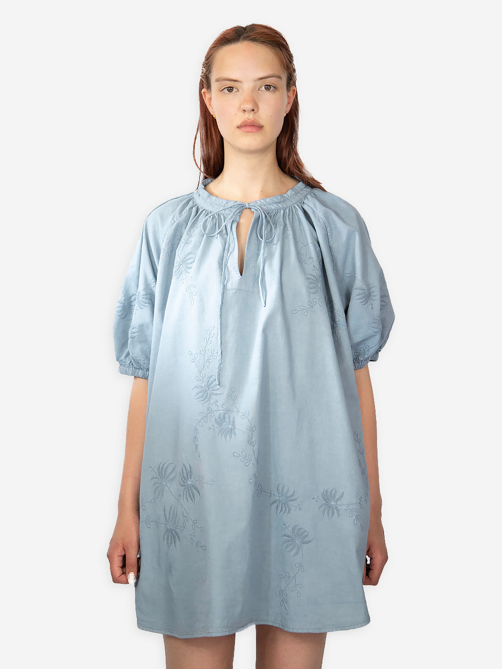 Vintage Embroidered Poplin Constance Smock