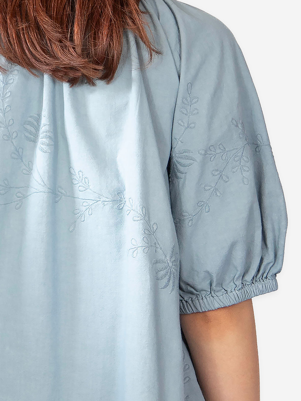 Vintage Embroidered Poplin Constance Smock