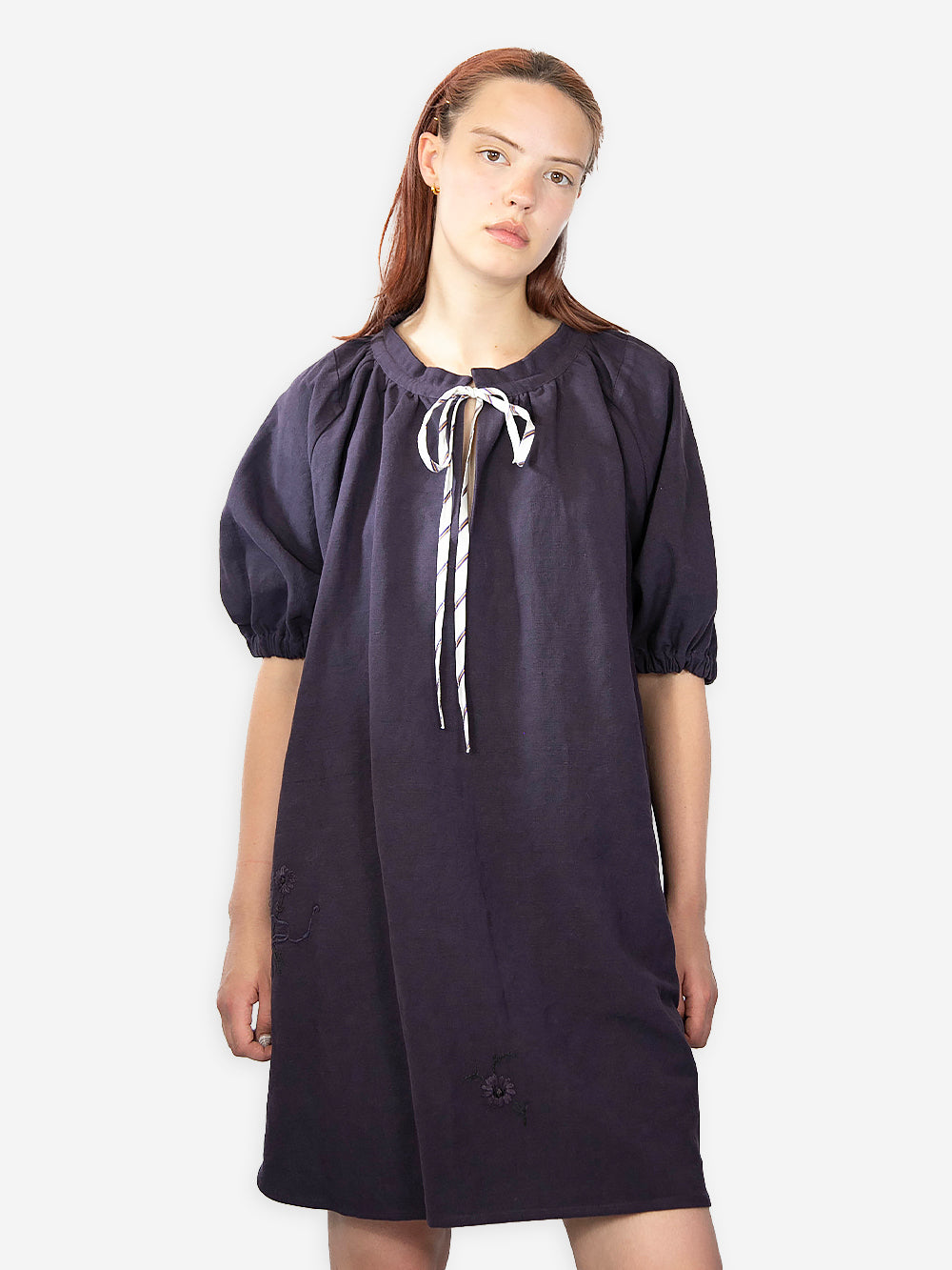 Vintage Embroidered Linen Constance Smock