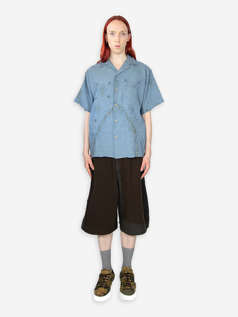 Vintage Embroidered Hanky Cuban Shirt