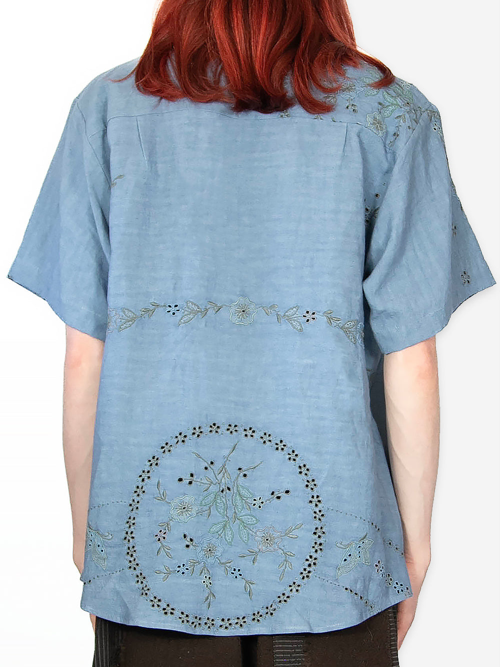 Vintage Embroidered Hanky Cuban Shirt