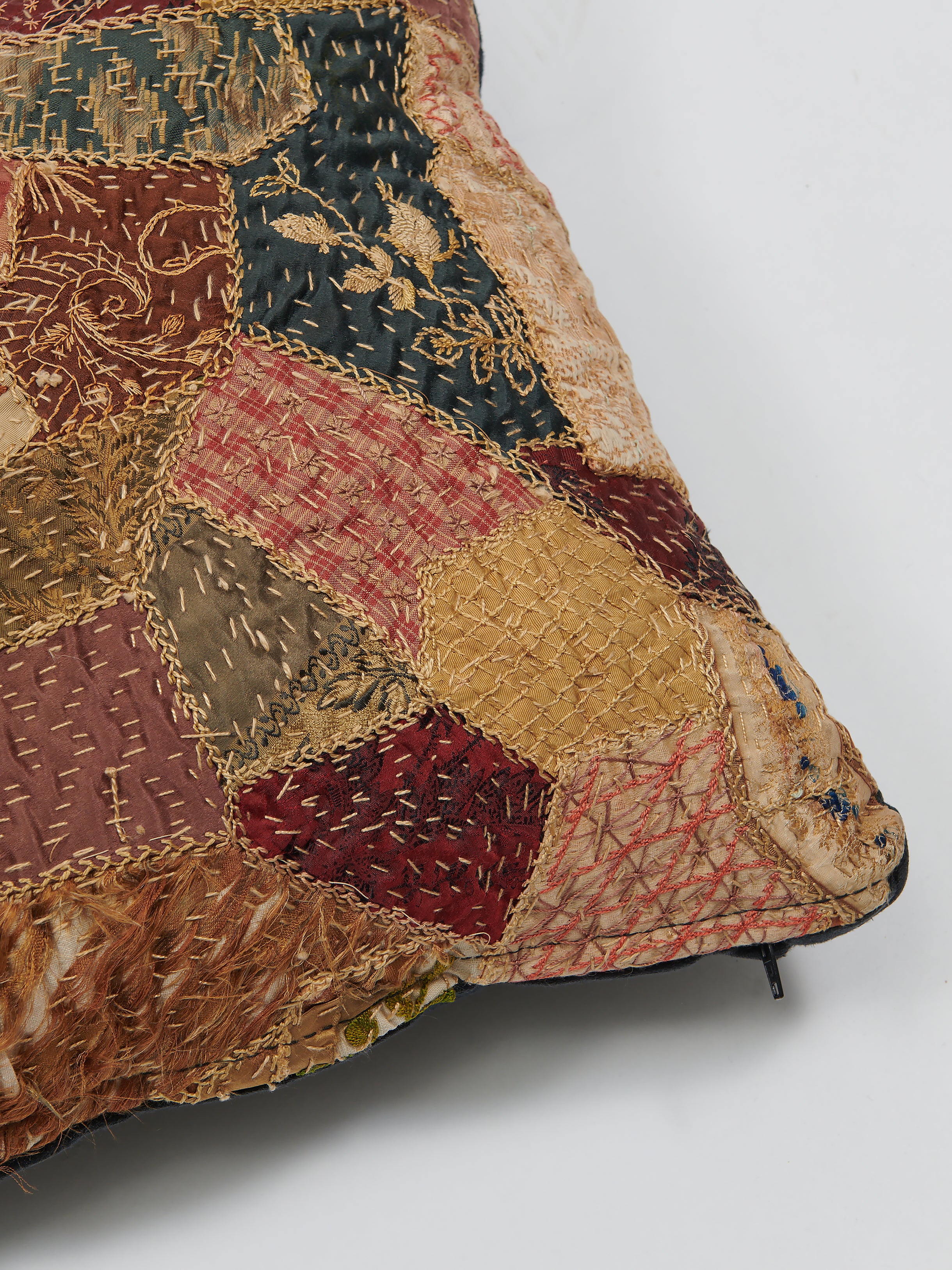 19th Century Velvet & Silk Cushion | 1241