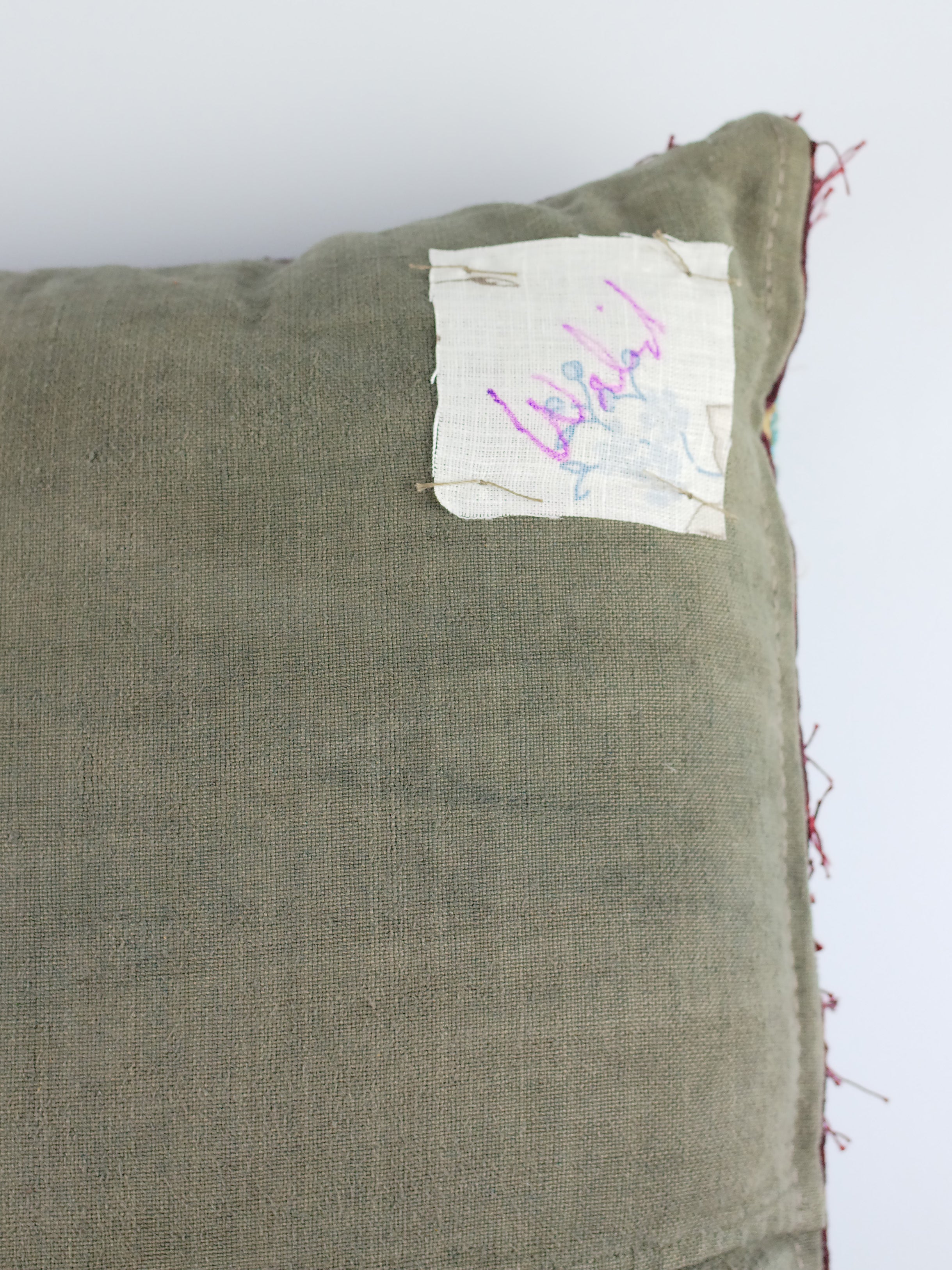19th Century Glass & Woollen Needlepoint Cushion | 1333