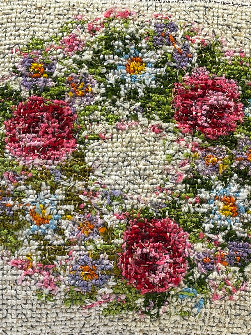 19th Century Woollen Needlepoint Cushion | 1471