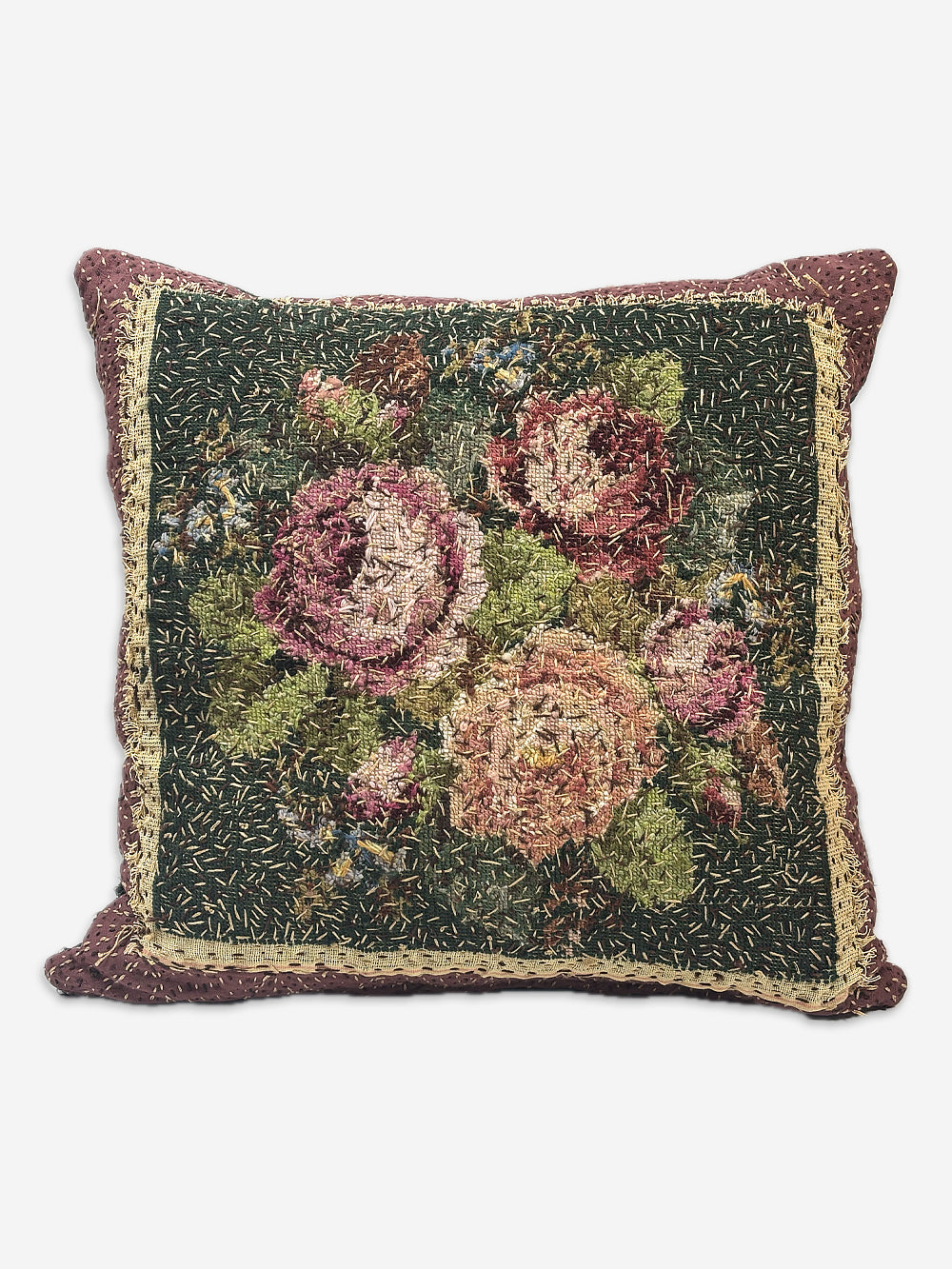 19th Century Woollen Needlepoint Cushion | 1501