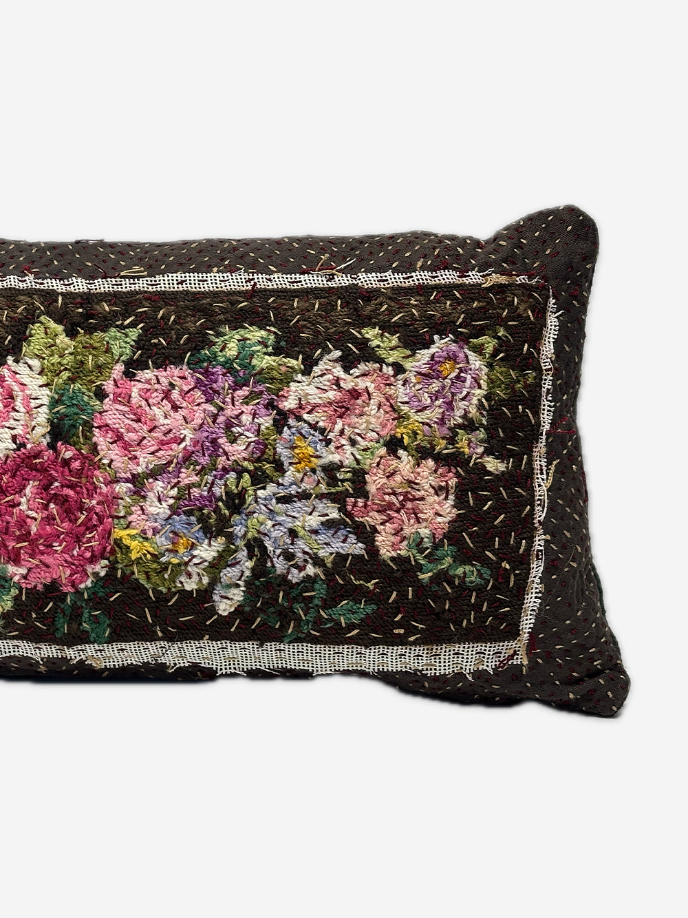 19th Century Woollen Needlepoint Cushion | 1526