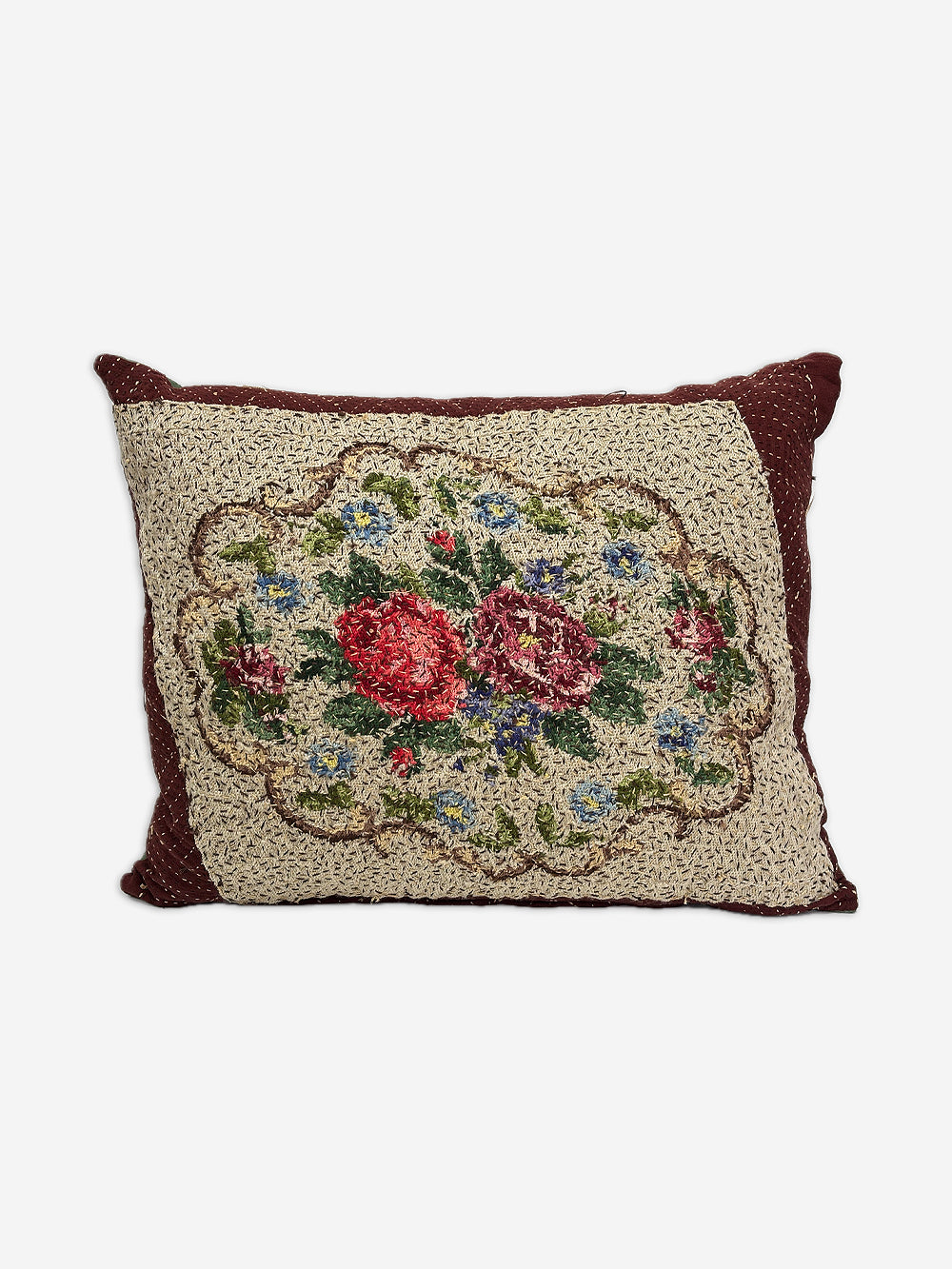 19th Century Edwardian Woollen Needlepoint Cushion | 1620