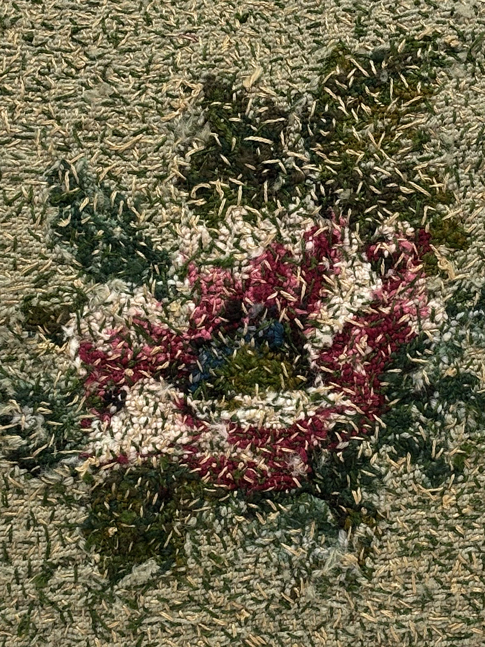 1910s Woollen Needlepoint Cushion | 1622