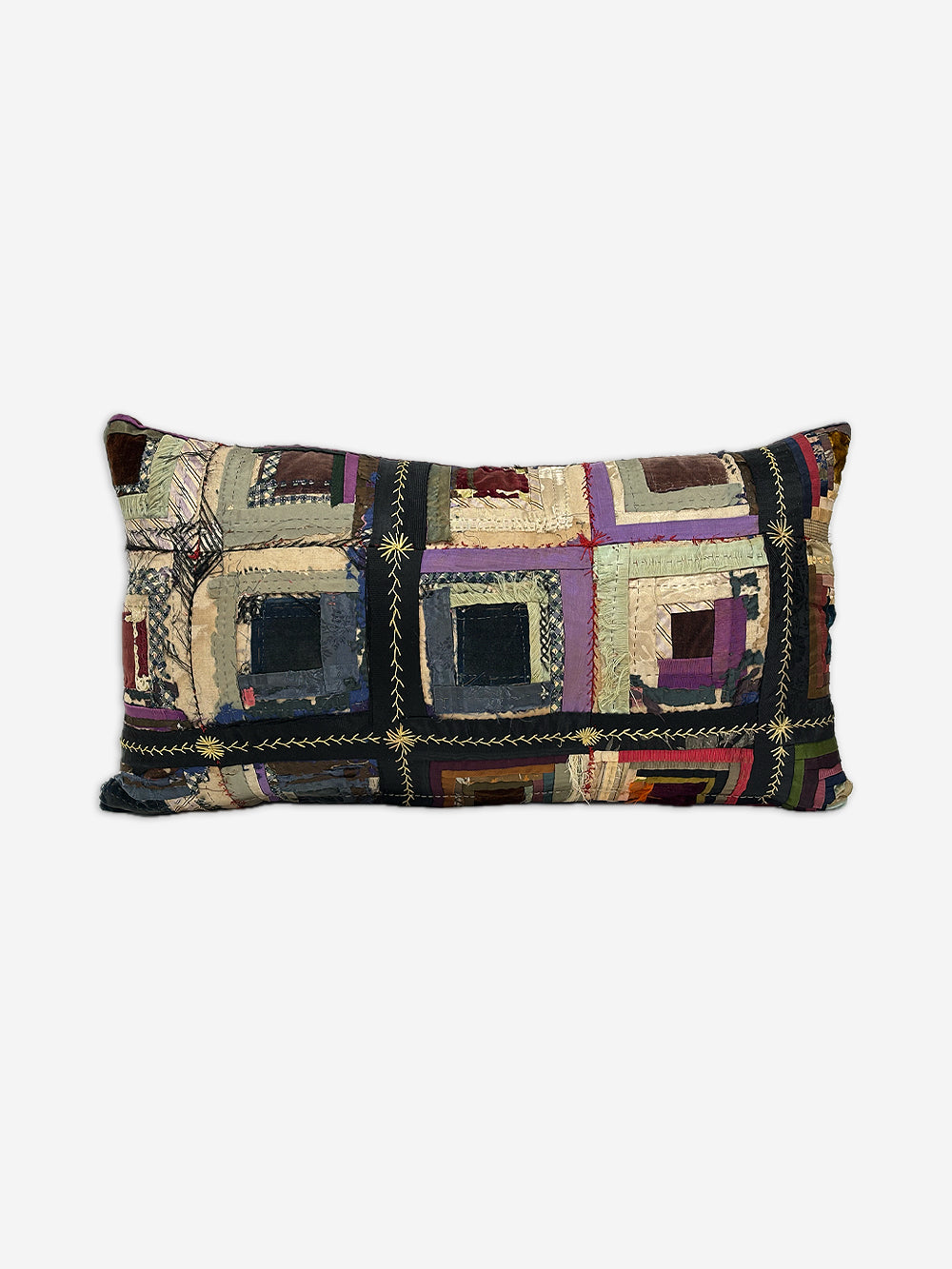 19th Century Log Cabin Patchwork Cushion | 1632