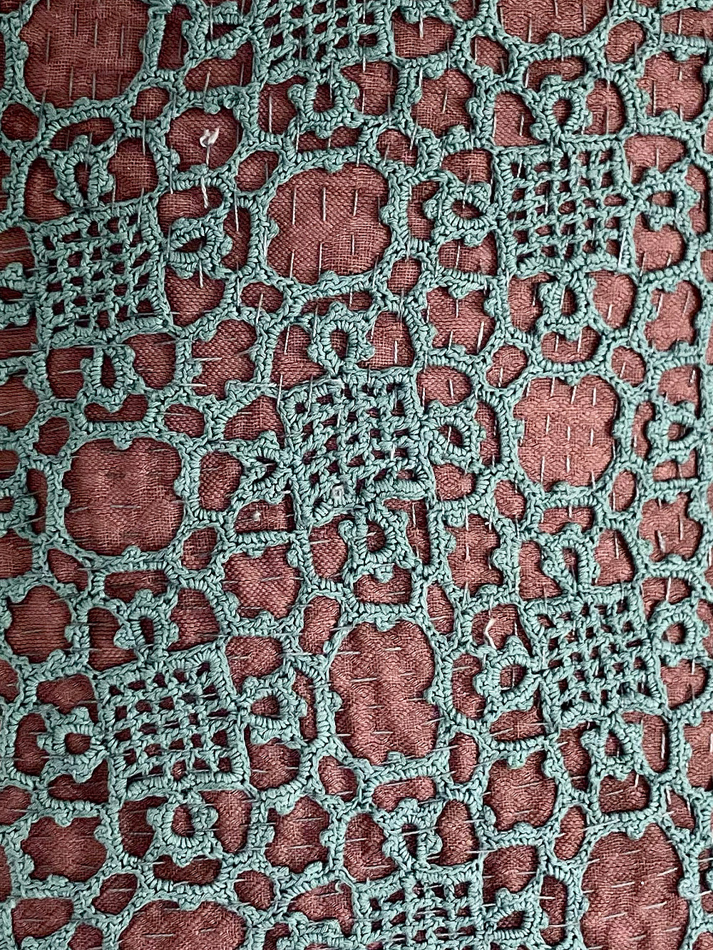 19th Century French Cotton Crochet Cushion | 1668