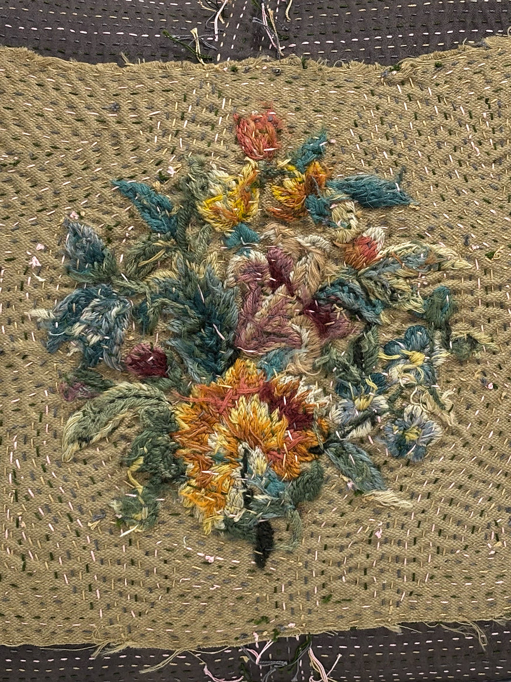 Vintage Woollen Needlepoint Cushion | 1709