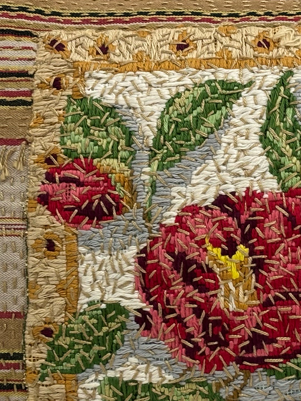 19th Century Woollen Needlepoint Cushion | 1715