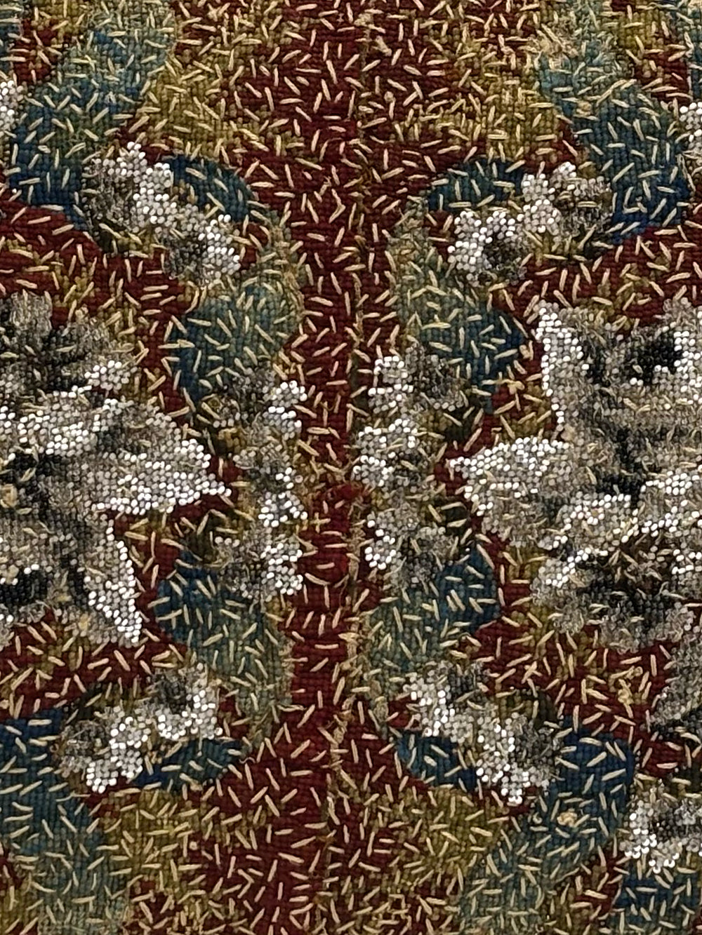 19th Century Woollen Needlepoint Cushion | 1731
