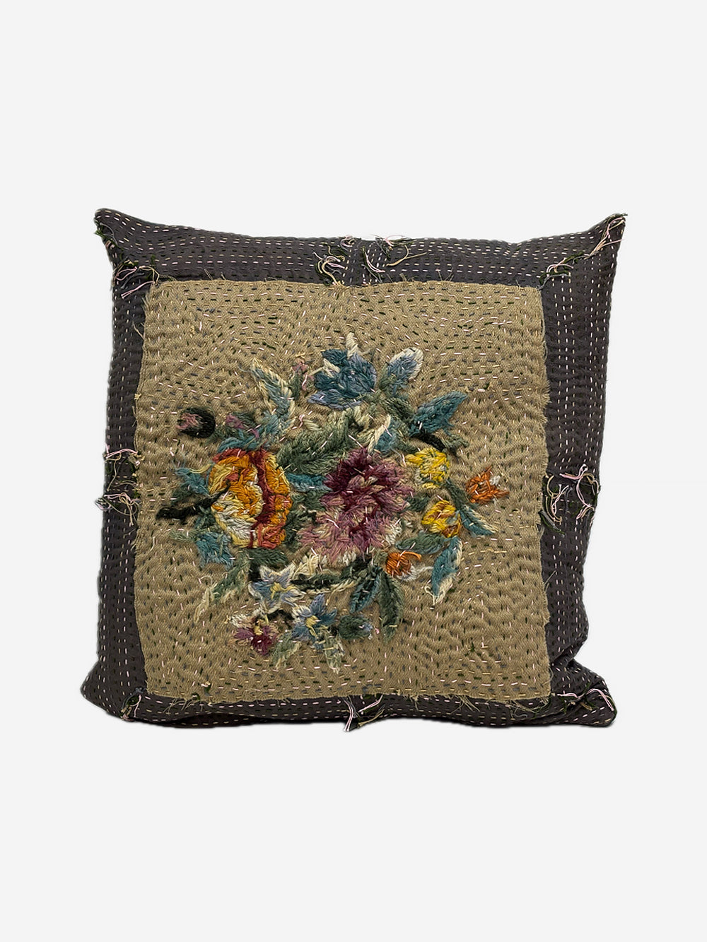19th Century Woollen Needlepoint Cushion | 1711