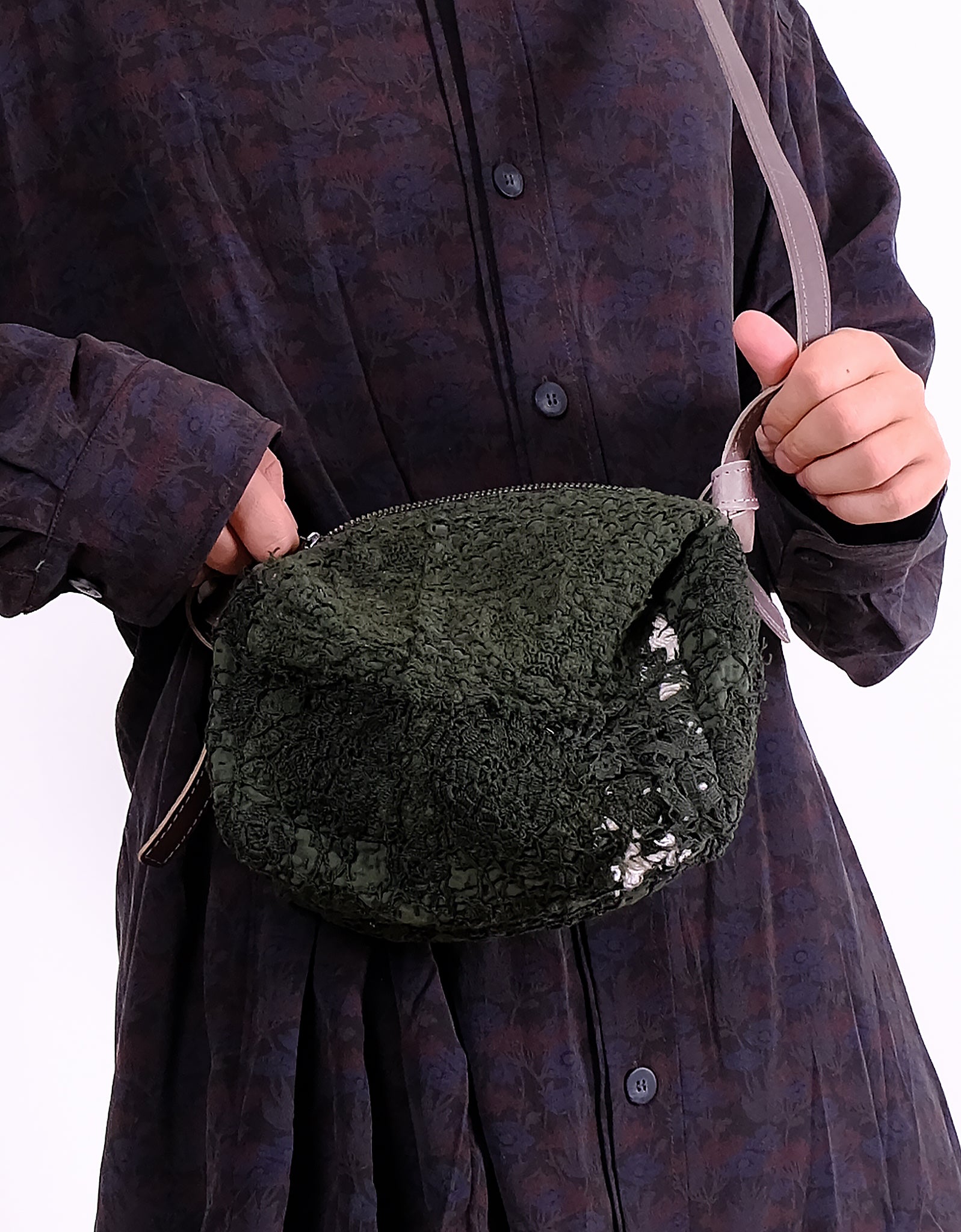 19th Century French Crochet Digby Bag