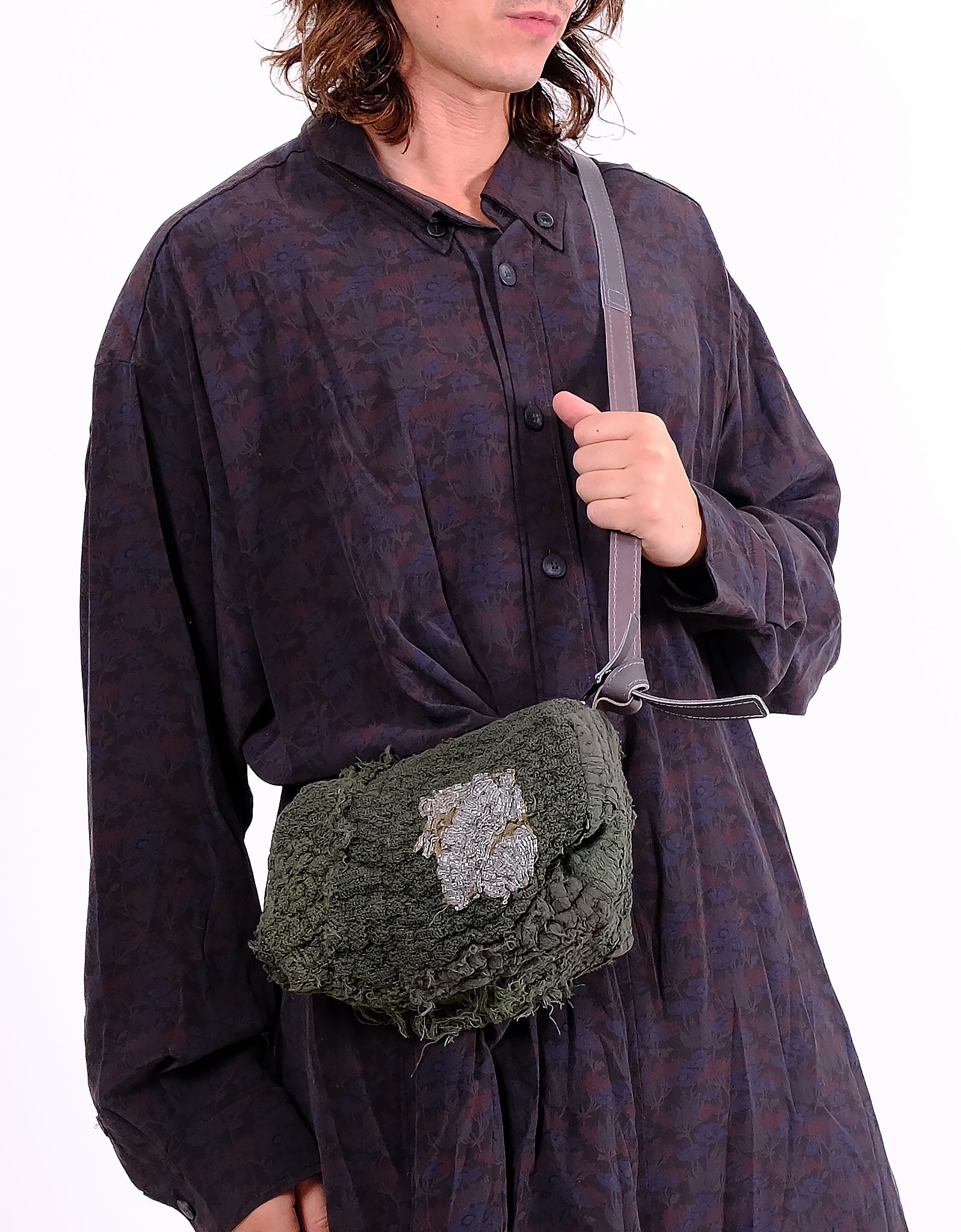19th Century French Crochet Digby Bag