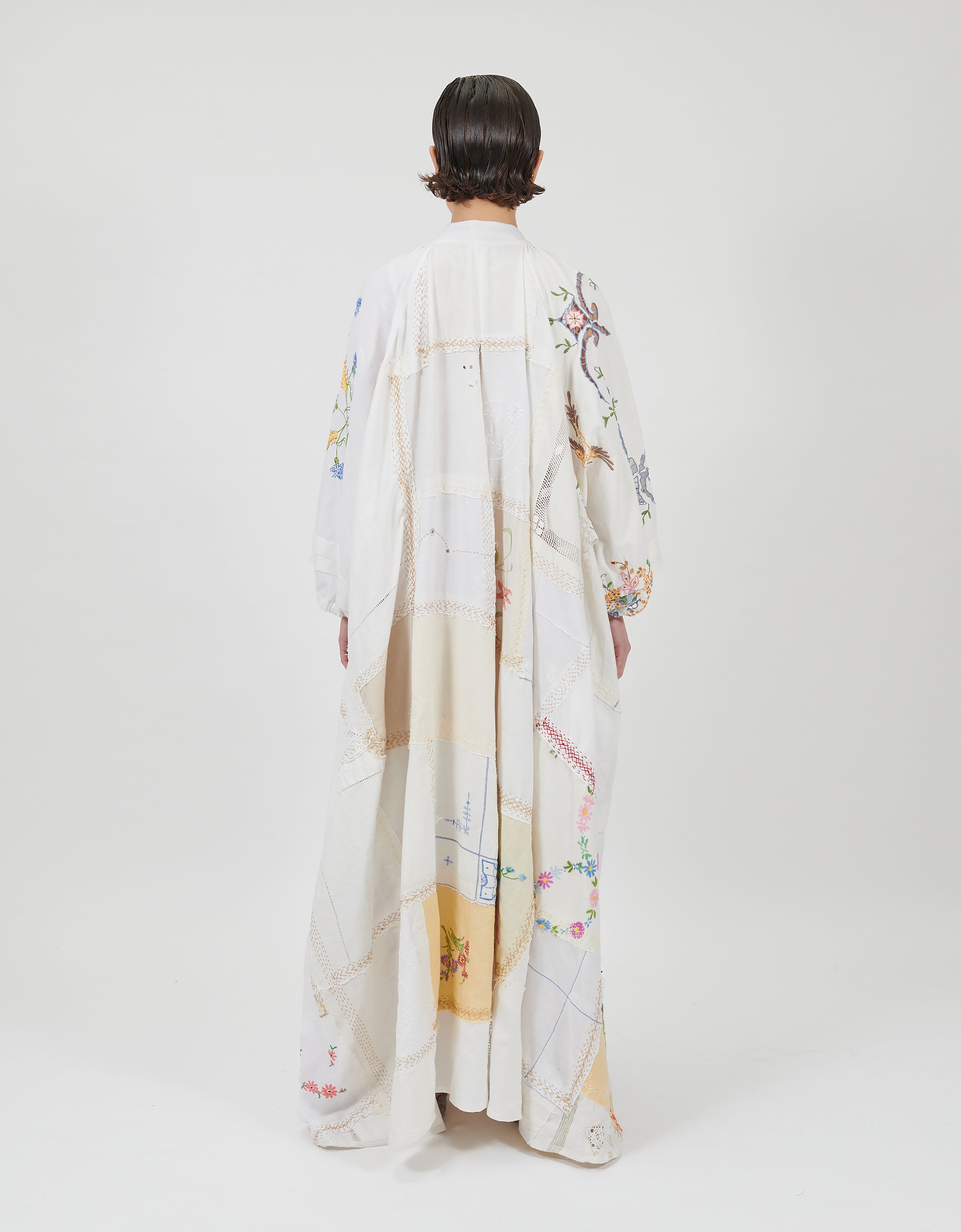 1920s Embroidered Linen Doris Dress