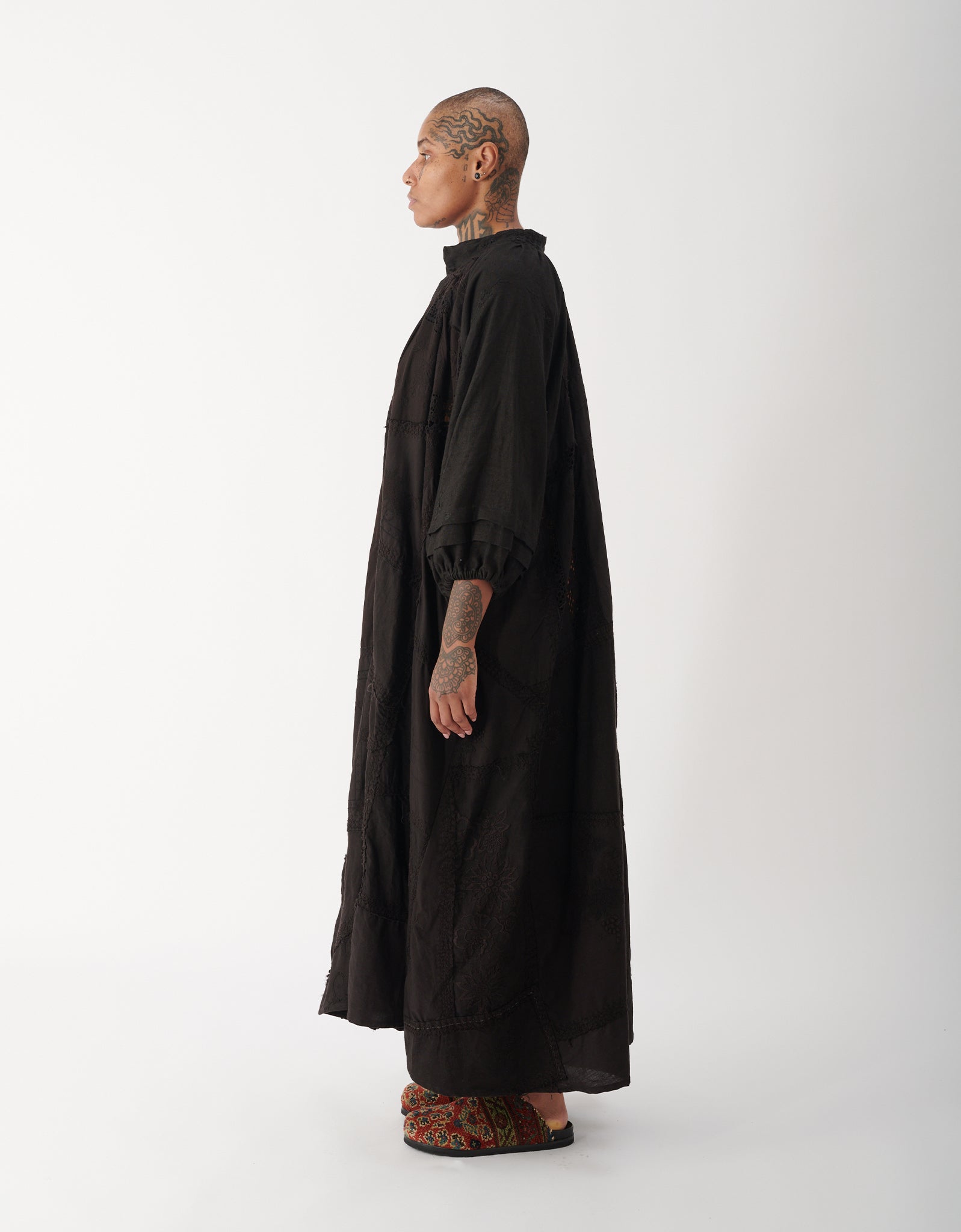 1920s Embroidered Linen Doris Dress