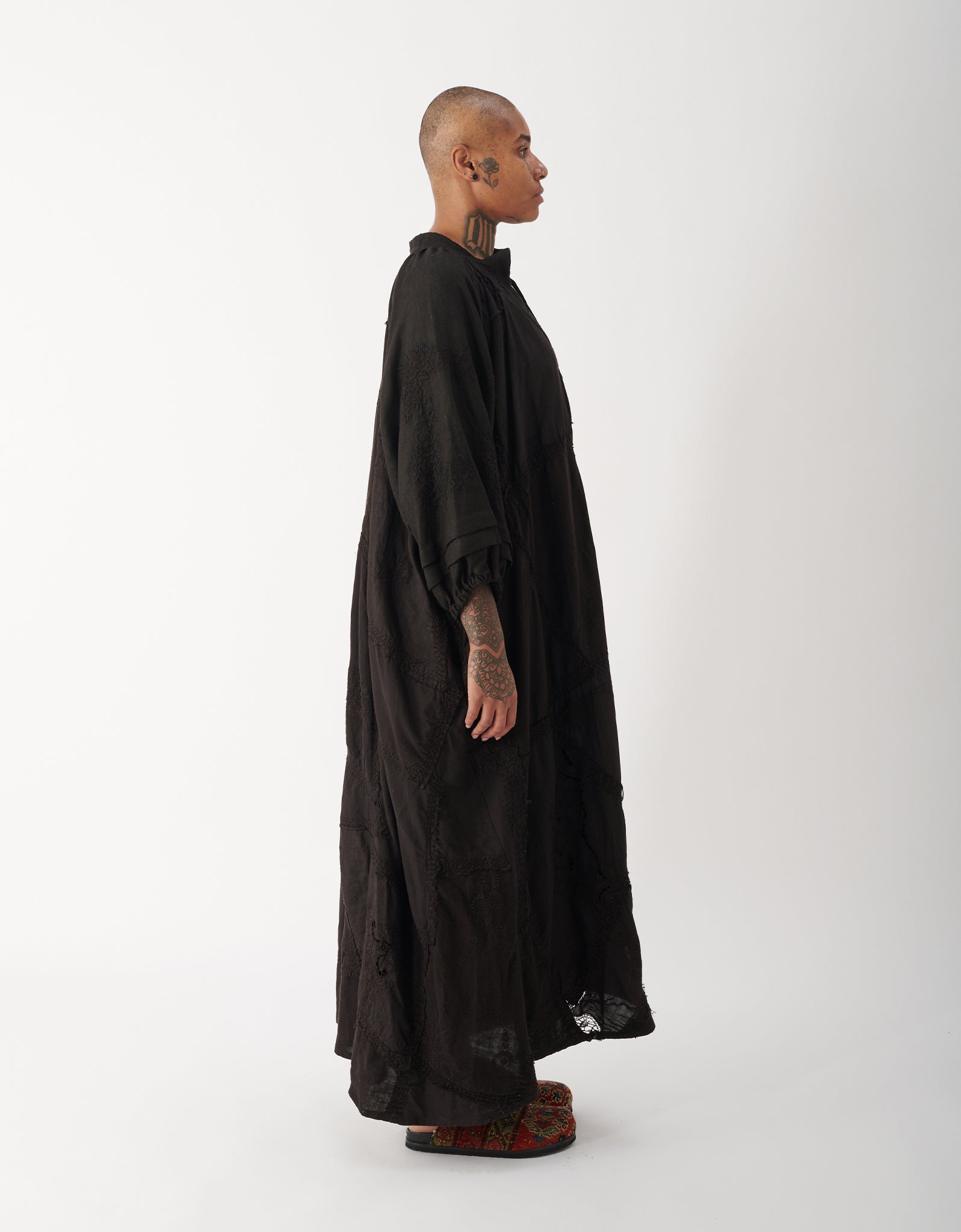 1920s Embroidered Linen Doris Dress