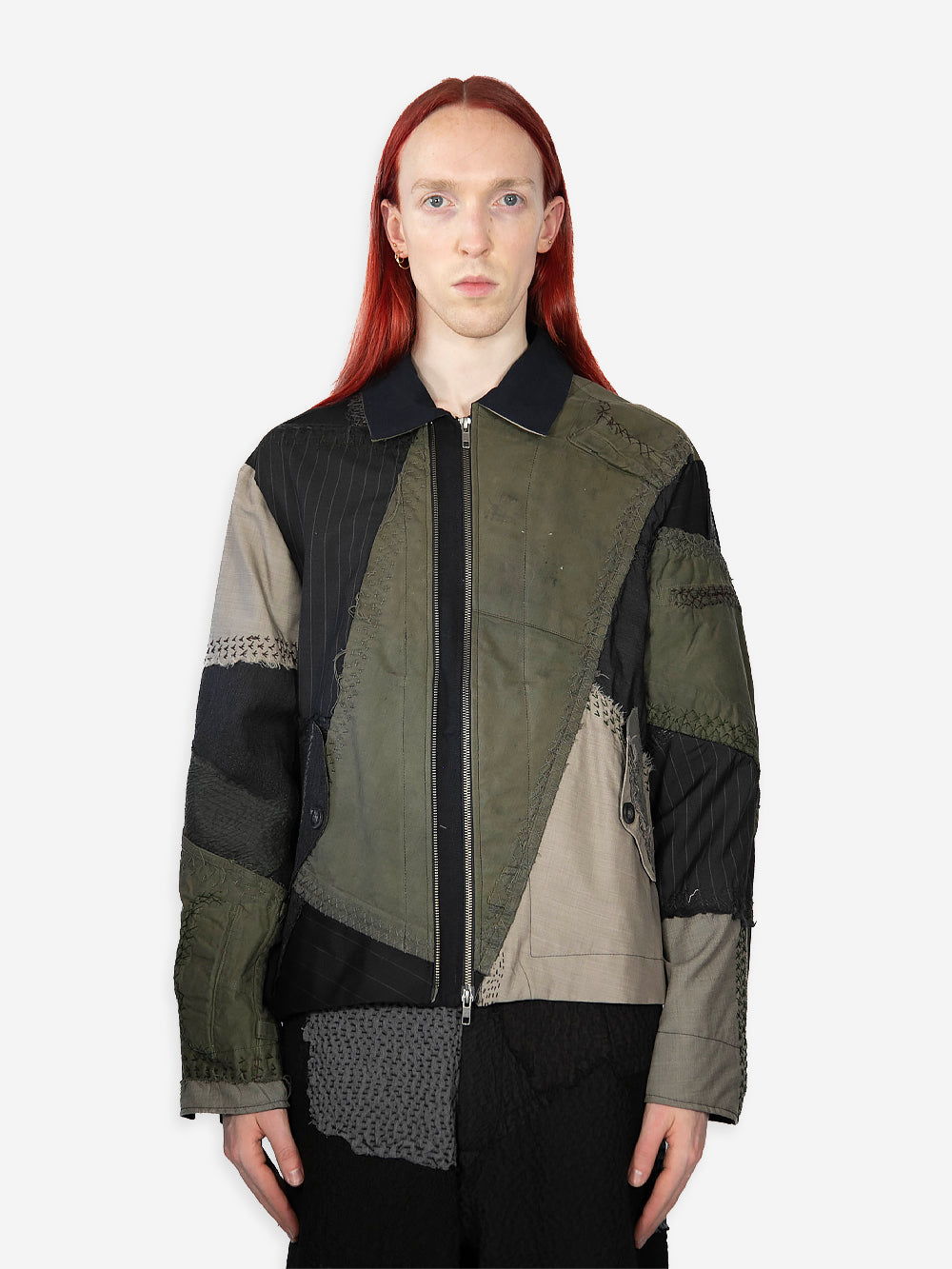 Vintage Military Canvas Double Zip Jacket
