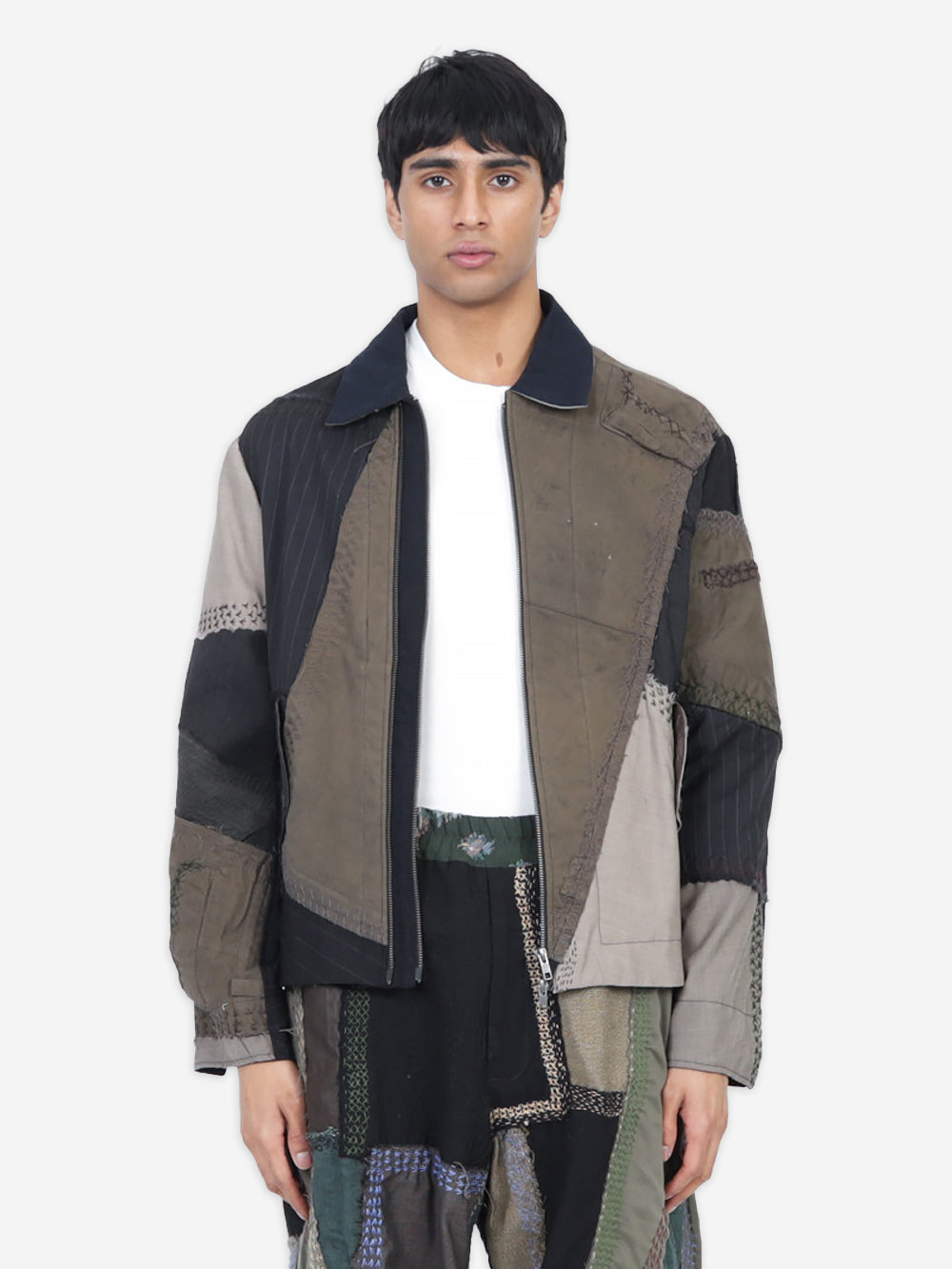 Vintage Military Canvas Double Zip Jacket