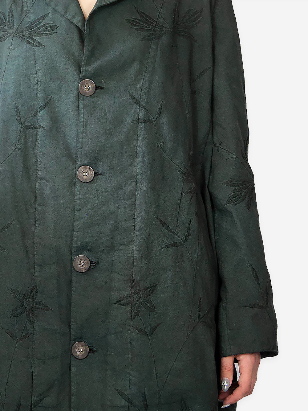 Vintage Embroidered Poplin Duster Coat