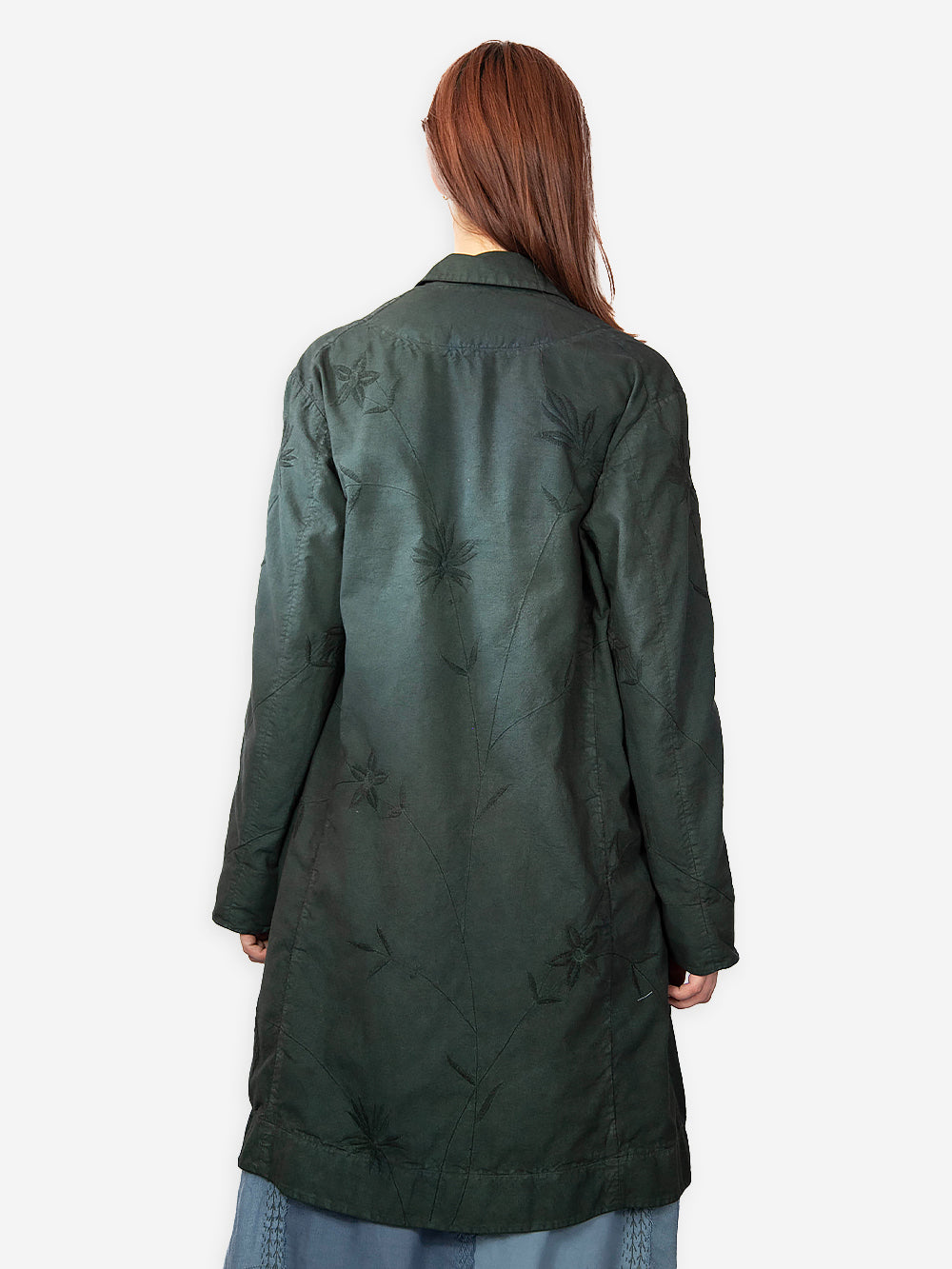Vintage Embroidered Poplin Duster Coat