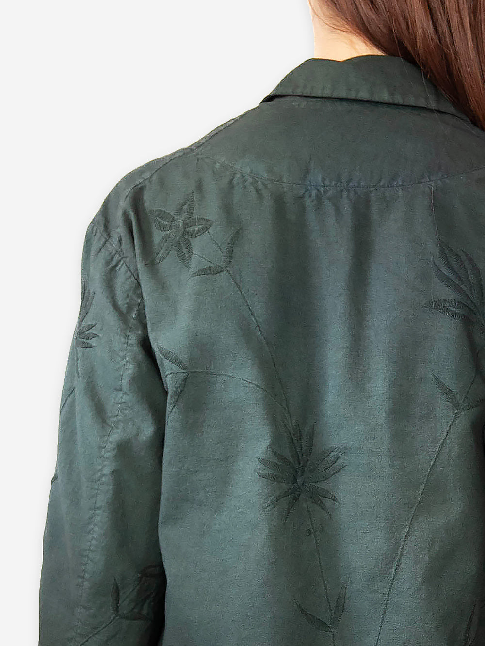 Vintage Embroidered Poplin Duster Coat