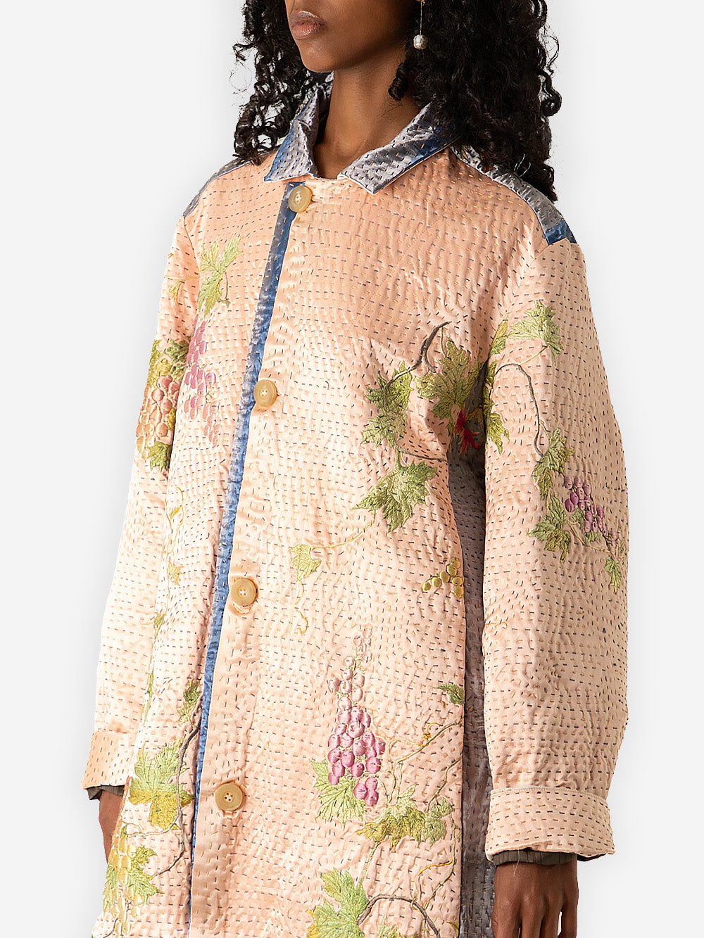 19th Century Chinese Panel Duster Coat