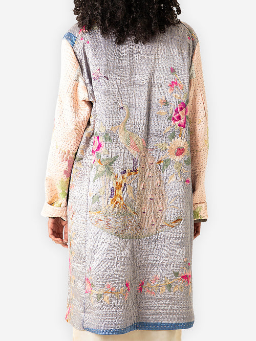 19th Century Chinese Panel Duster Coat